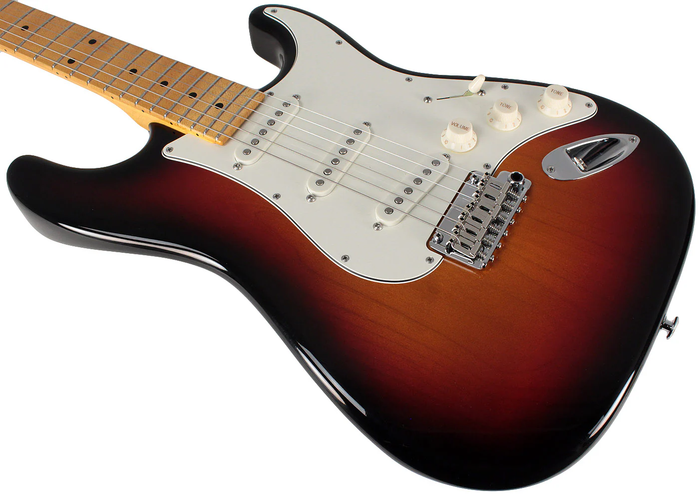 Suhr Classic S Antique Guitar, 3 Tone Burst, Maple - Image 4