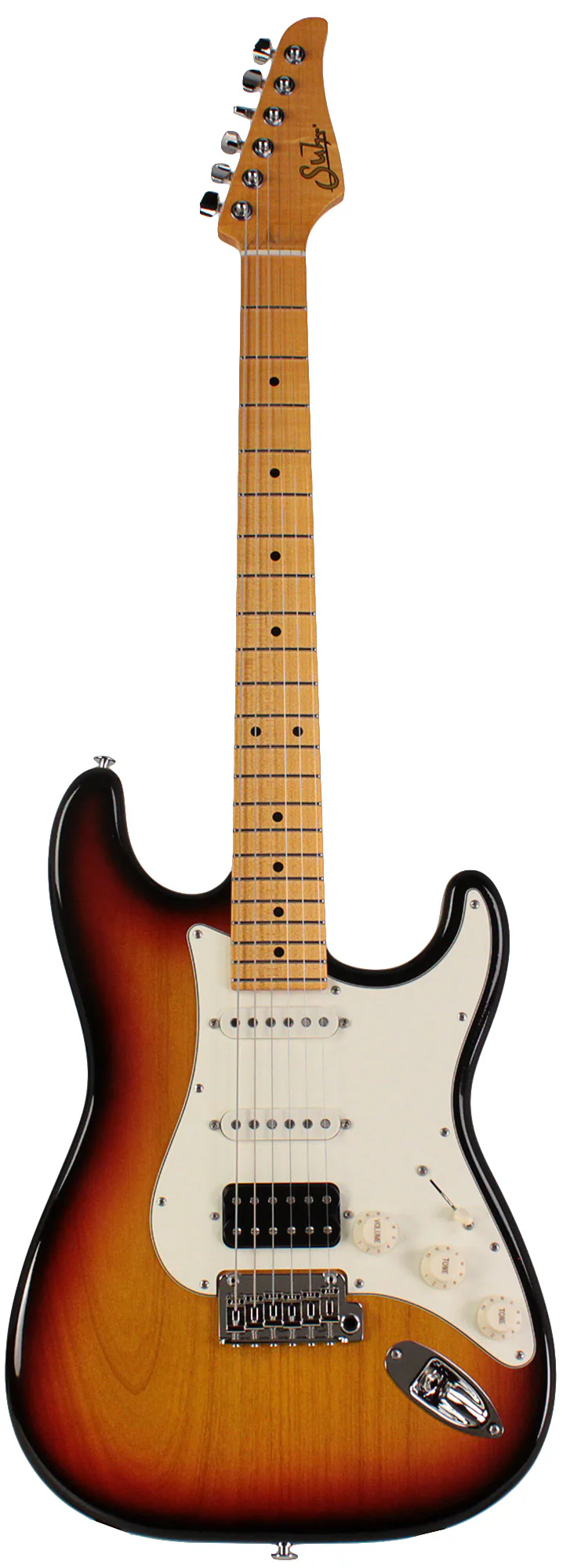 Suhr Classic S Antique Guitar, 3-Tone Burst, Maple, HSS