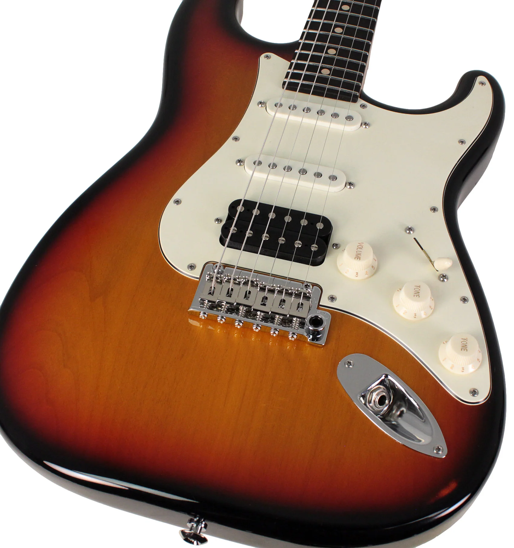 Suhr Classic S Antique Guitar, 3-Tone Burst, Rosewood, HSS - Image 3