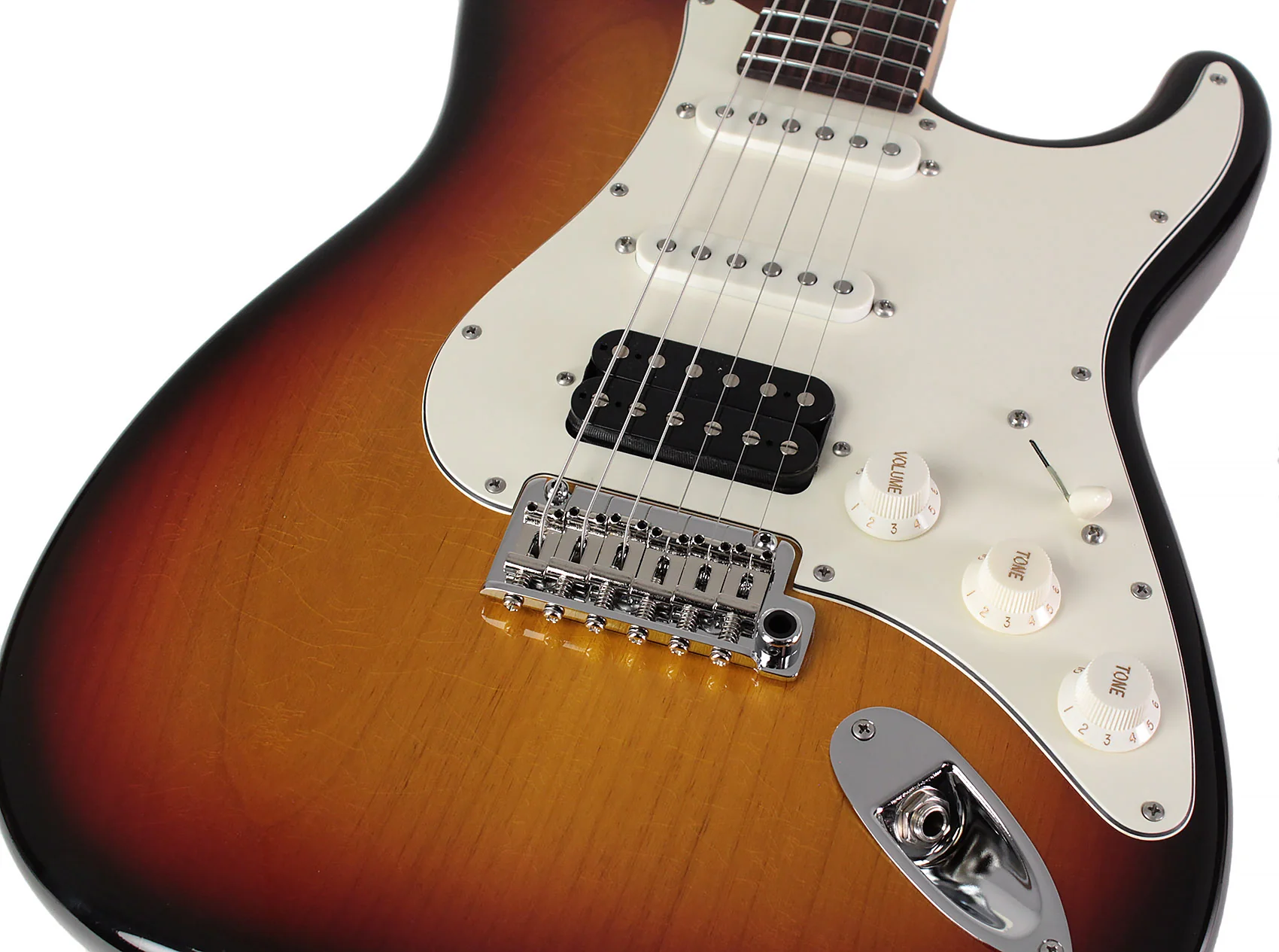 Suhr Classic S HSS Antique Guitar, 3-Tone Burst, Rosewood - Image 3