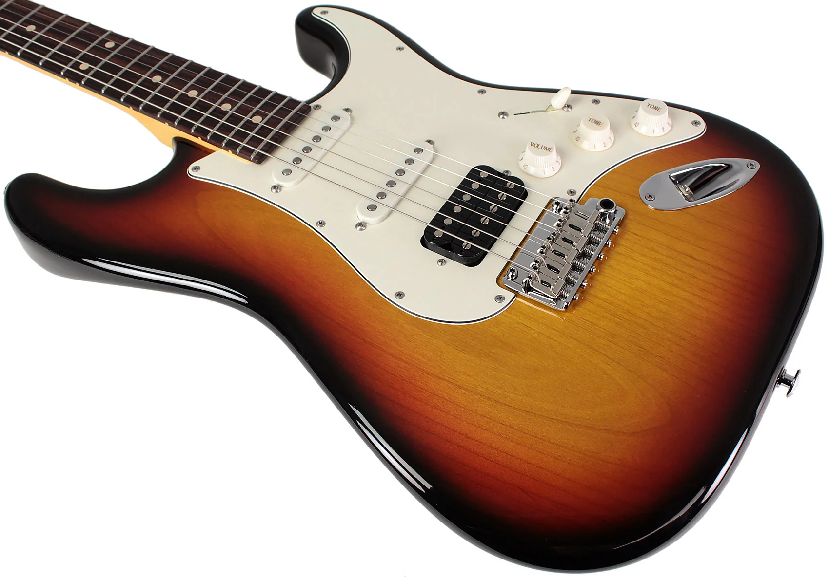 Suhr Classic S HSS Antique Guitar, 3-Tone Burst, Rosewood - Image 4