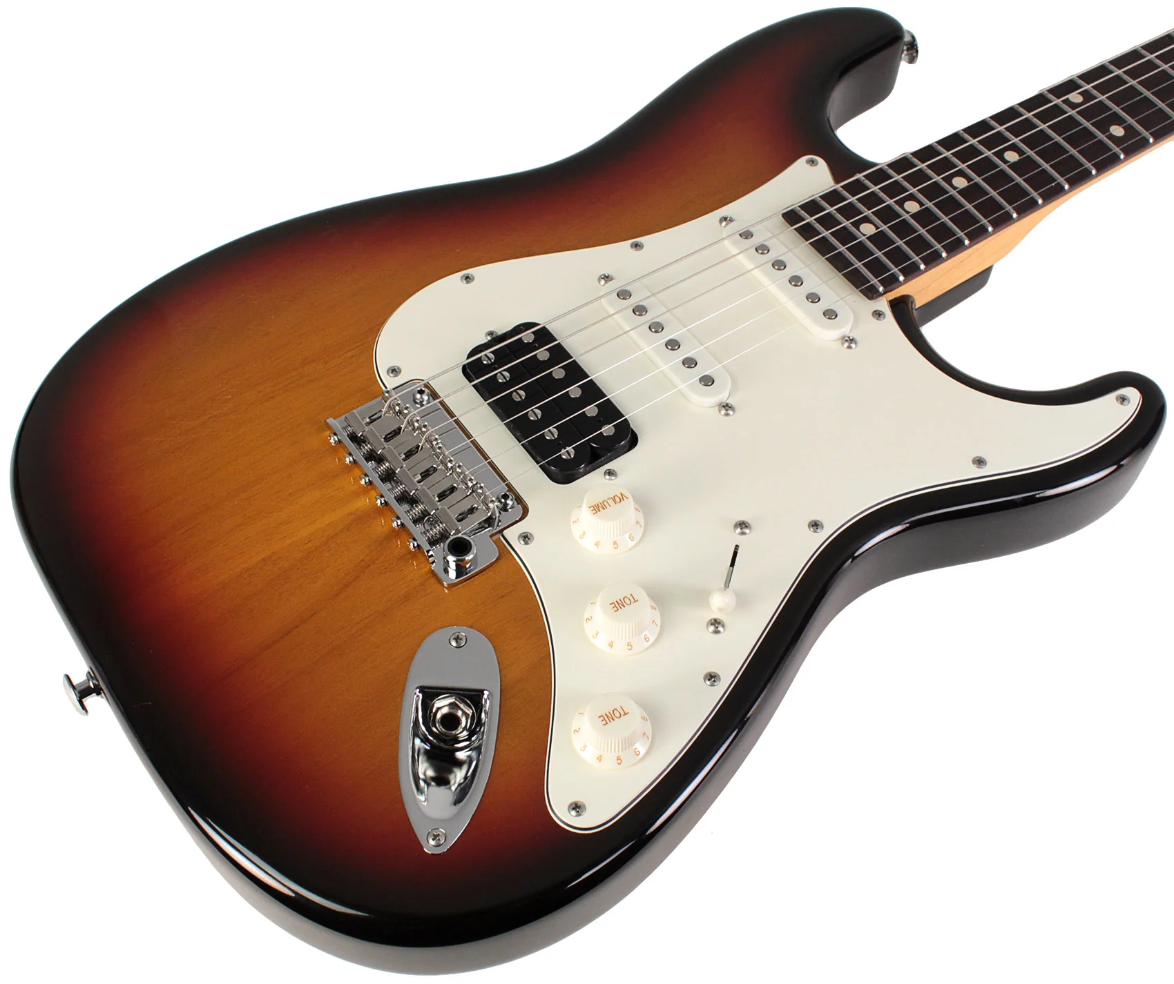 Suhr Classic S HSS Antique Guitar, 3-Tone Burst, Rosewood - Image 2