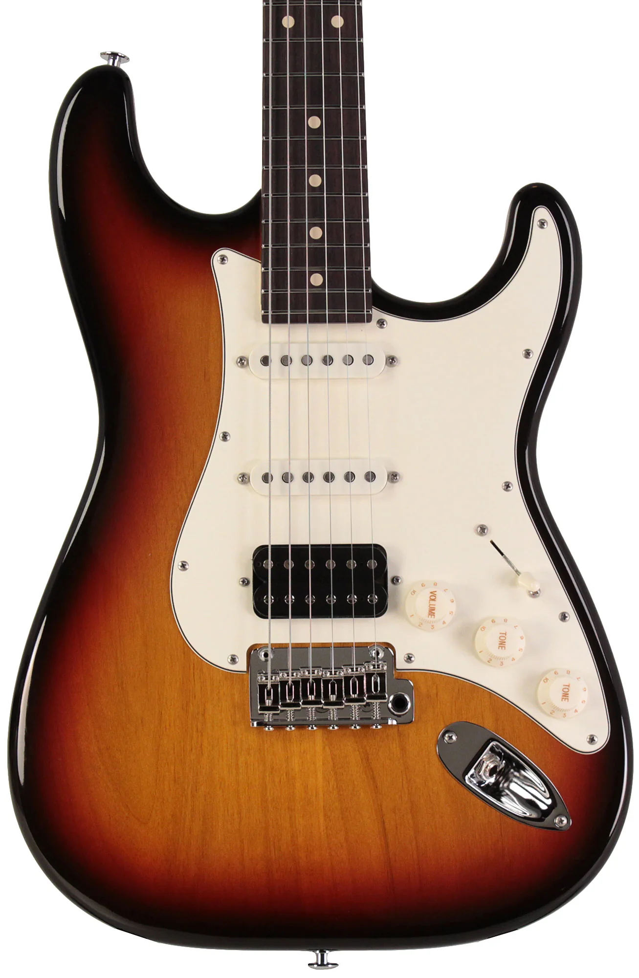 Suhr Classic S HSS Antique Guitar, 3-Tone Burst, Rosewood - Image 6