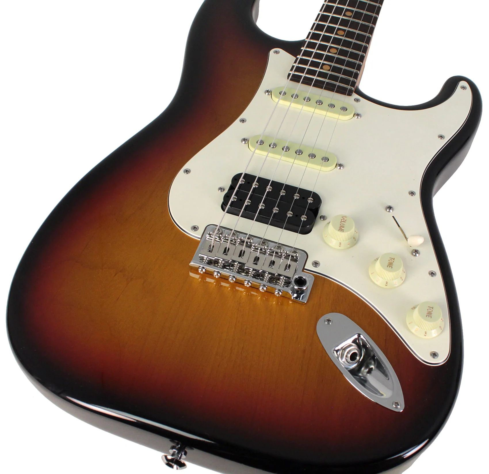 Suhr Classic S Antique Guitar, 3-Tone Burst, Rosewood, HSS - Image 3