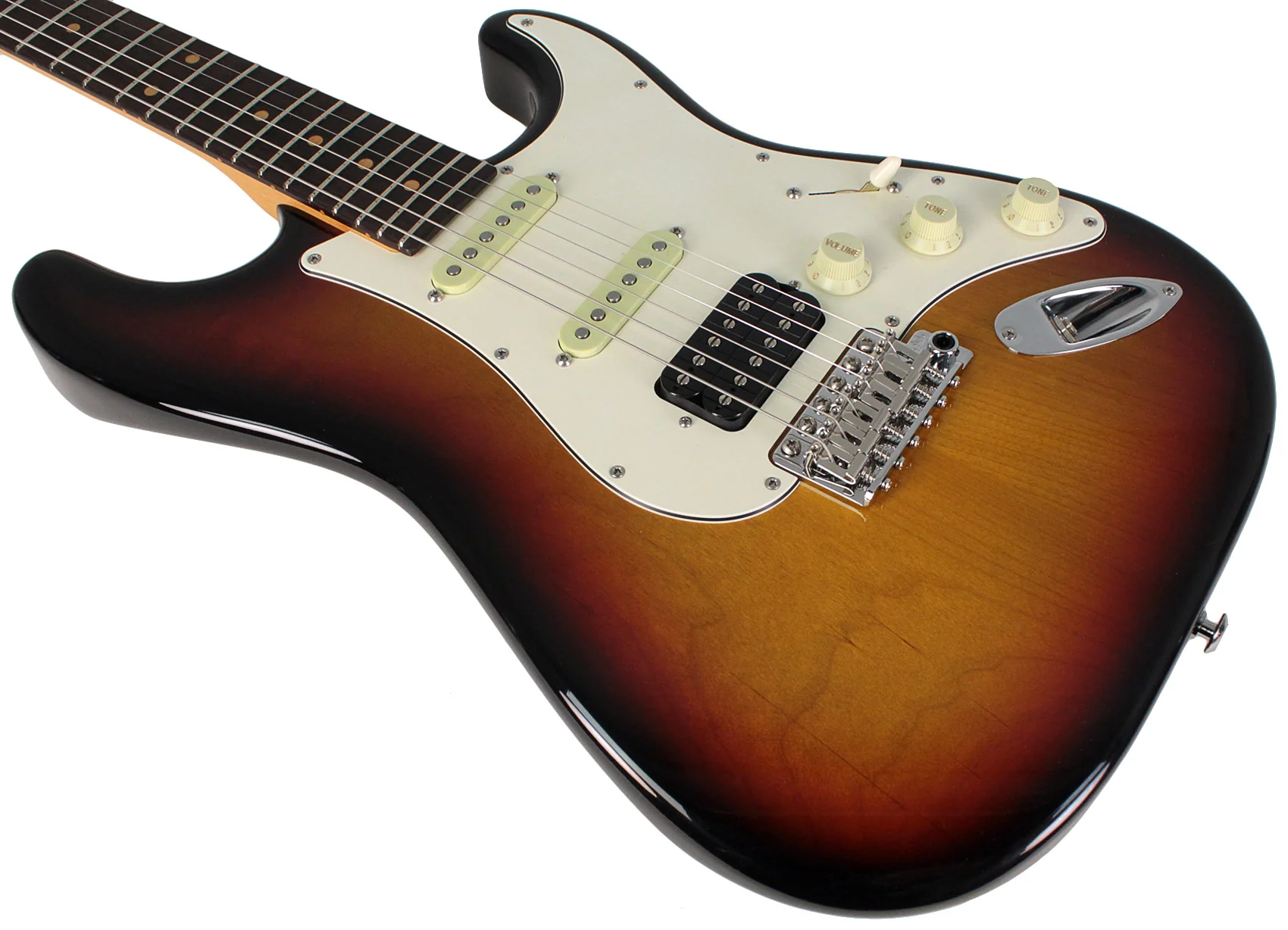 Suhr Classic S Antique Guitar, 3-Tone Burst, Rosewood, HSS - Image 4