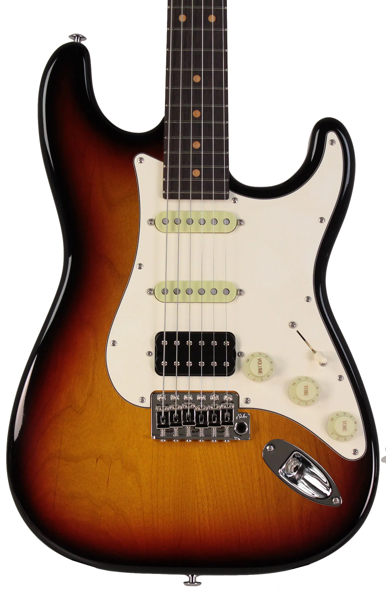 Suhr Classic S Antique Guitar, 3-Tone Burst, Rosewood, HSS - Image 6