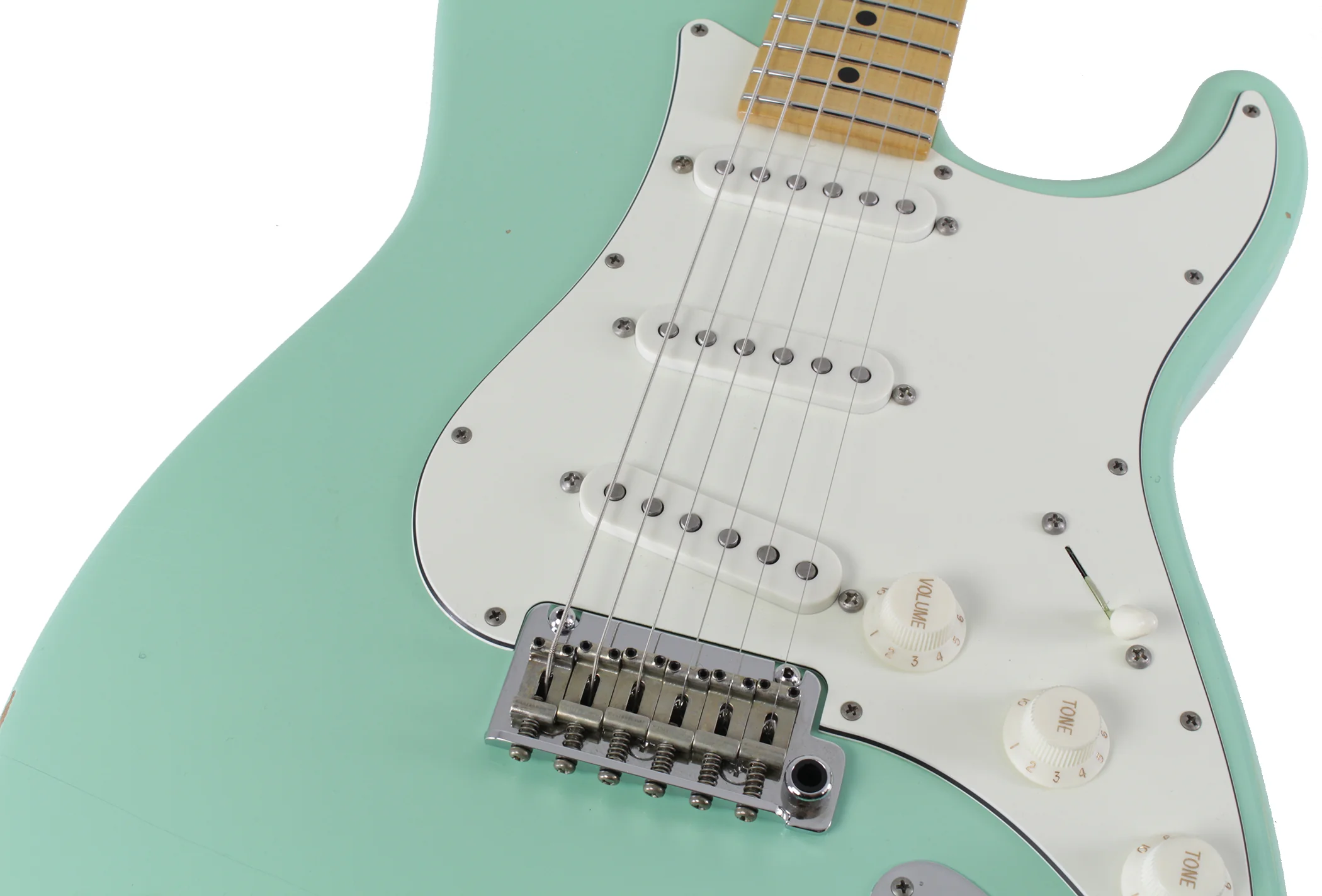 Suhr Classic S Antique Guitar, Surf Green, Maple - Image 3