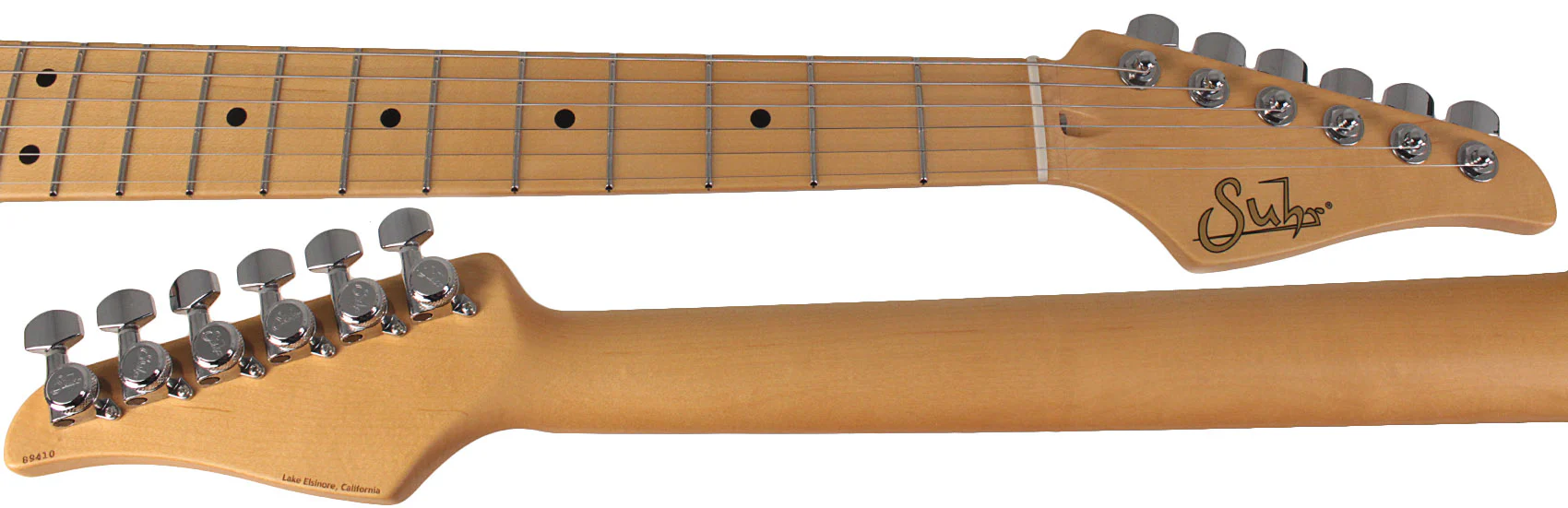 Suhr Classic S Antique Guitar, Vintage Yellow, Maple - Image 8