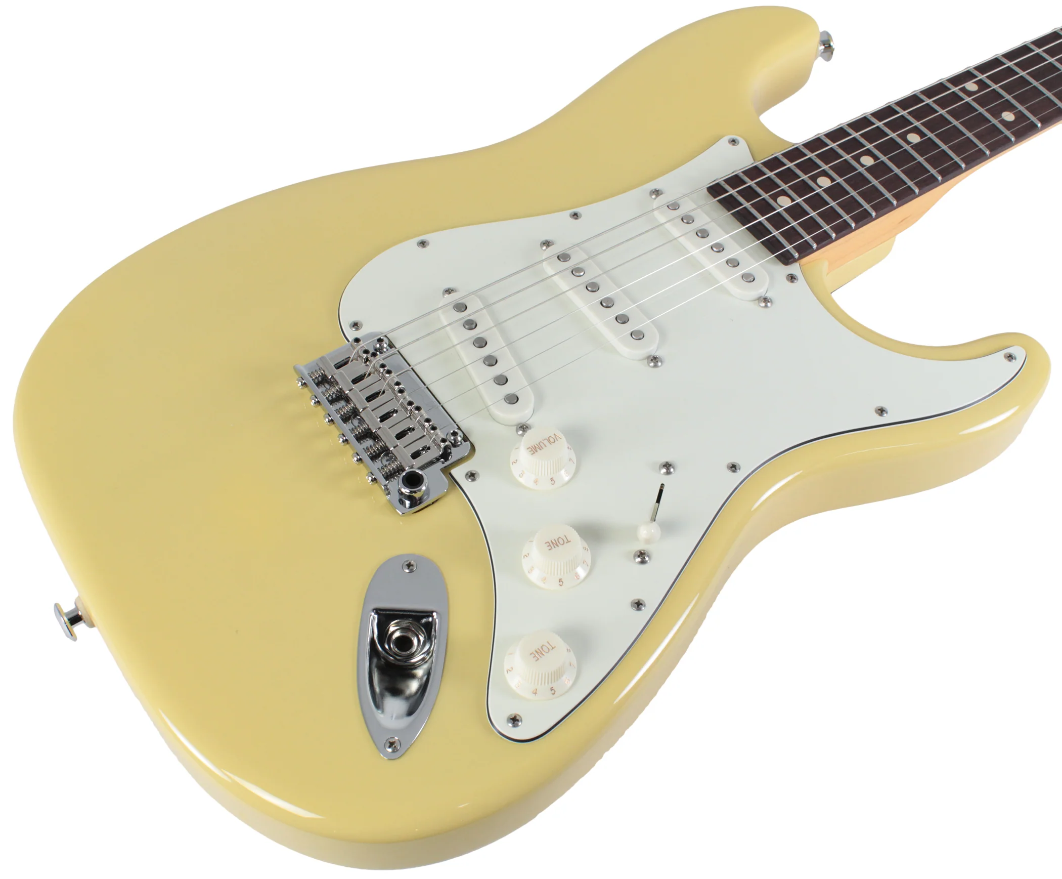 Suhr Classic S Antique Guitar, Vintage Yellow, Rosewood - Image 2