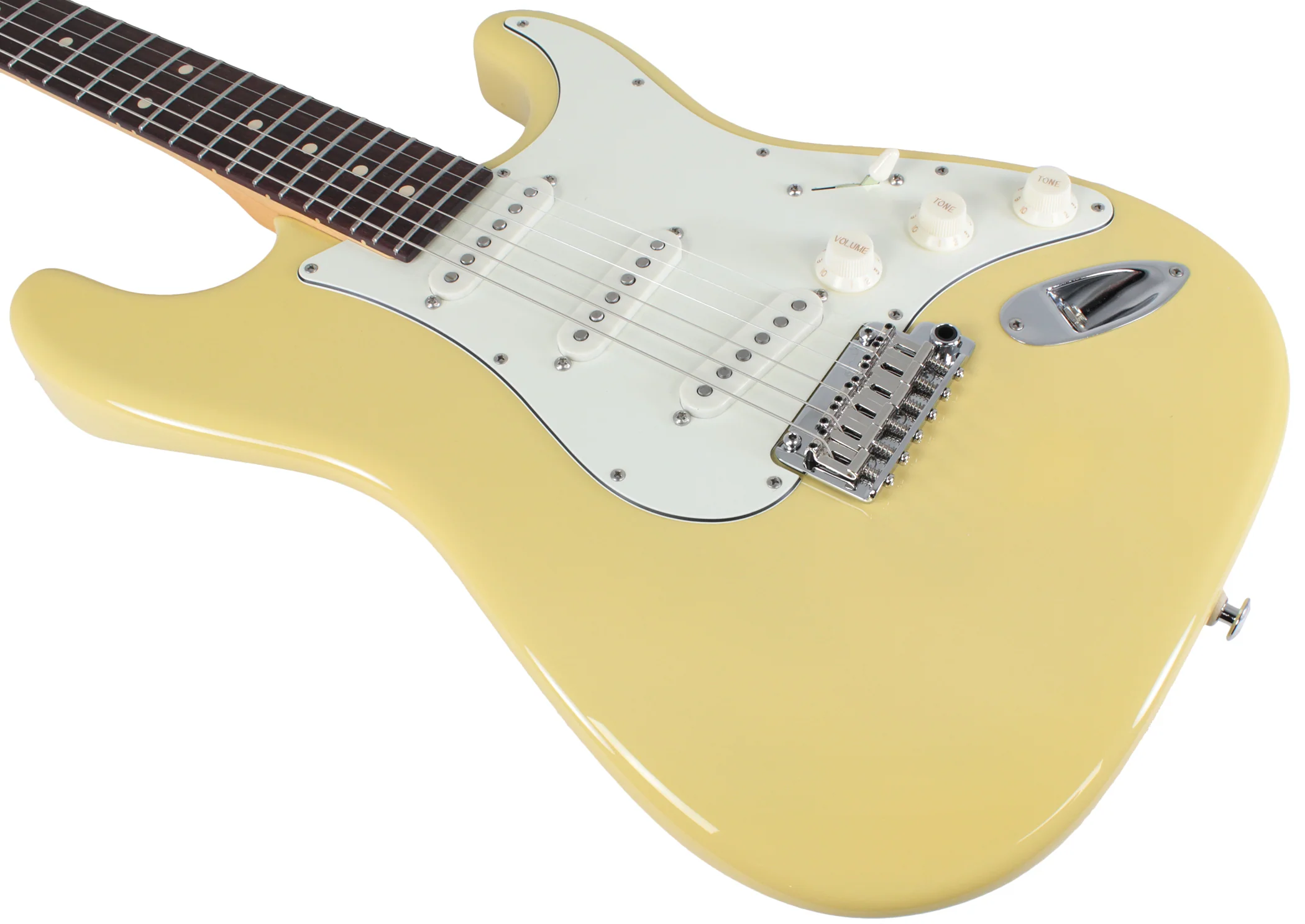 Suhr Classic S Antique Guitar, Vintage Yellow, Rosewood - Image 4