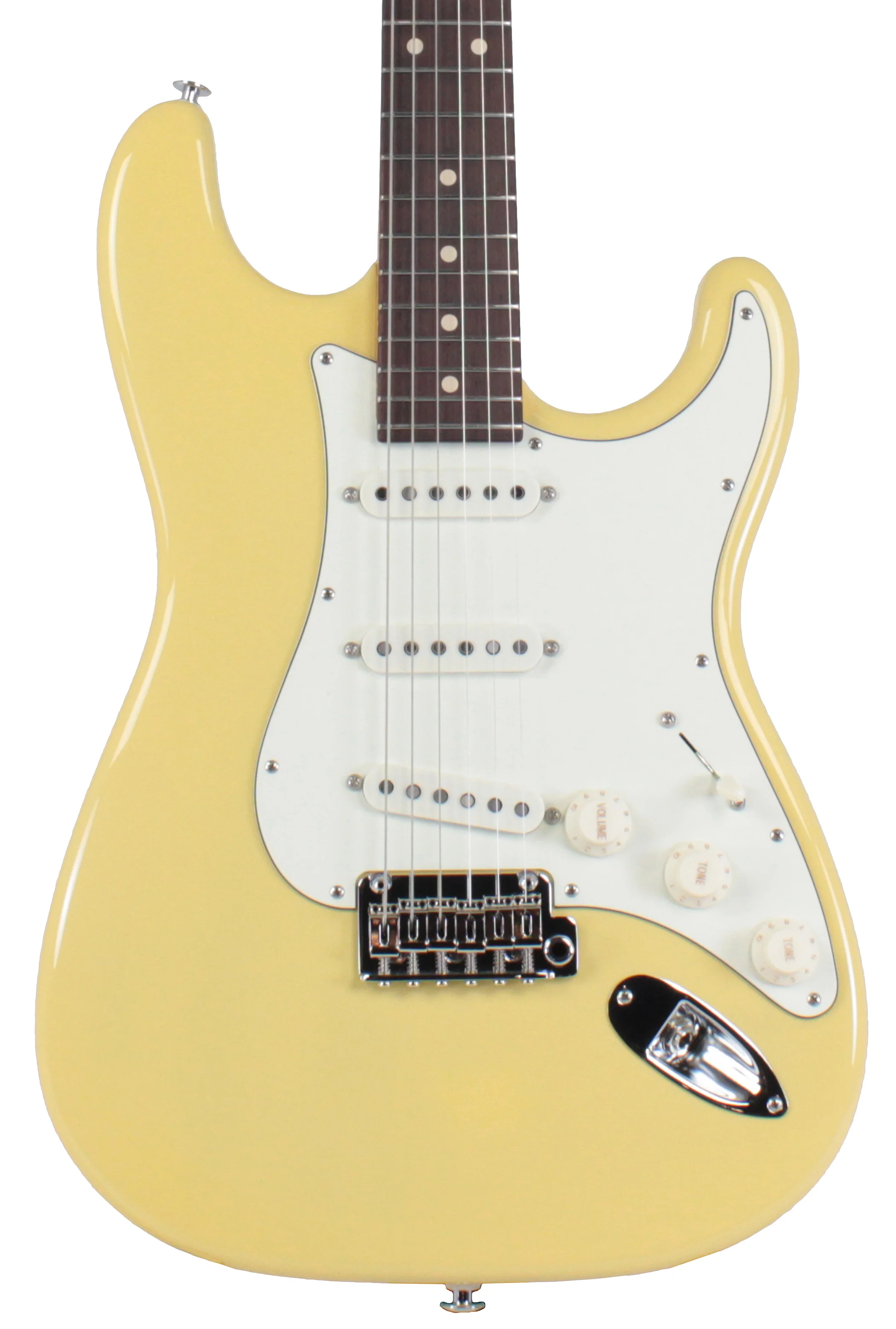 Suhr Classic S Antique Guitar, Vintage Yellow, Rosewood - Image 5