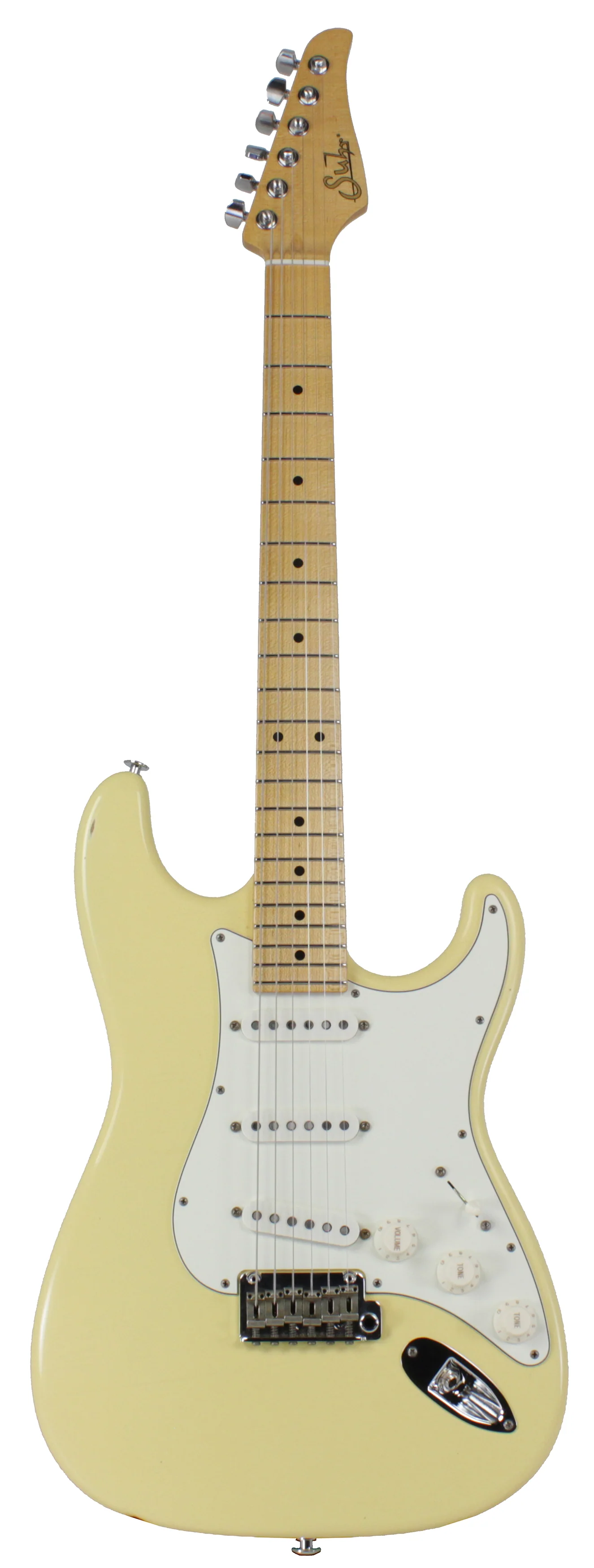 Suhr Classic S Antique Guitar, Vintage Yellow, Maple