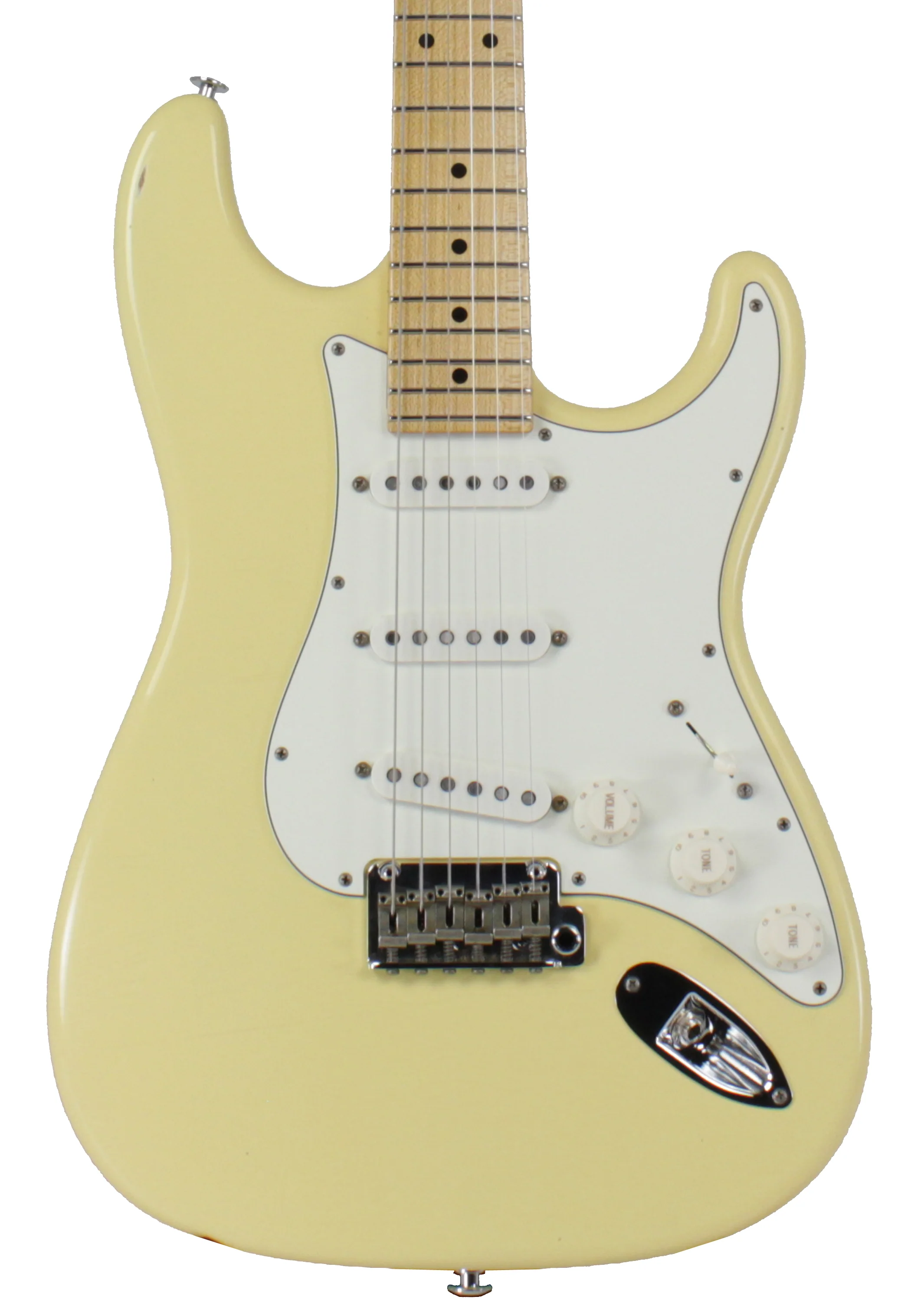 Suhr Classic S Antique Guitar, Vintage Yellow, Maple - Image 5