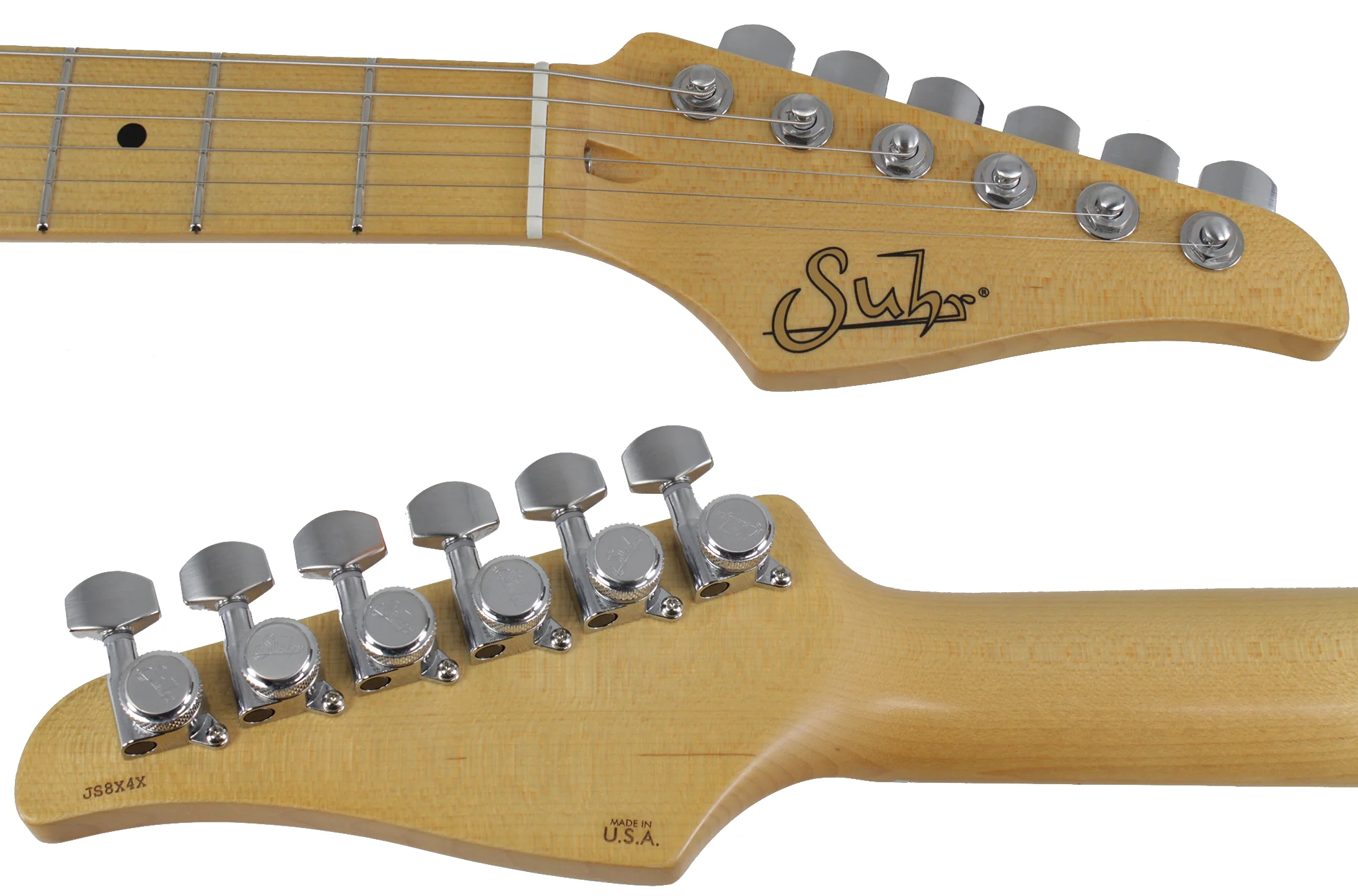 Suhr Classic S Antique Guitar, Vintage Yellow, Maple - Image 8
