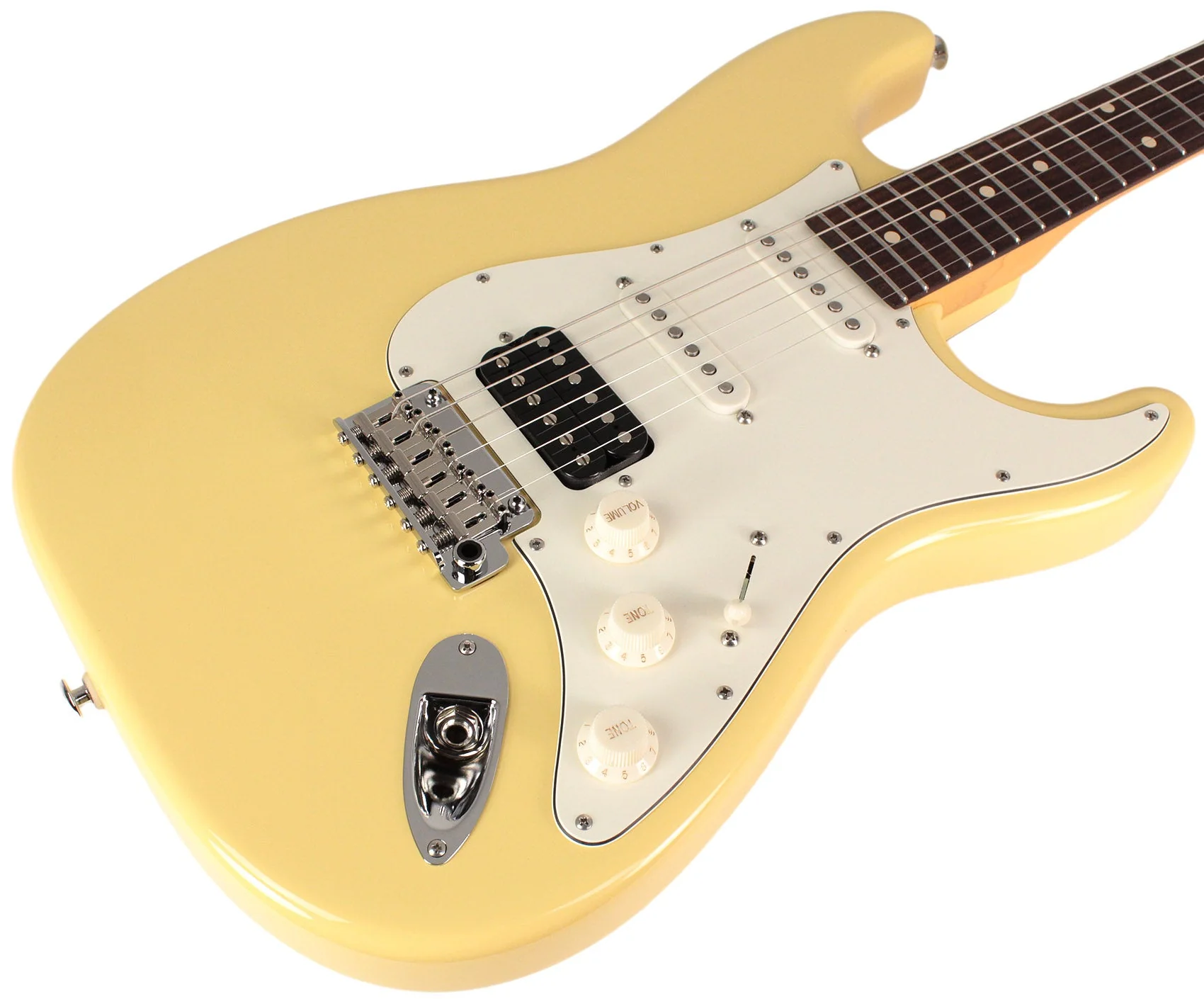 Suhr Classic S Antique Guitar, Vintage Yellow, Rosewood, HSS - Image 2