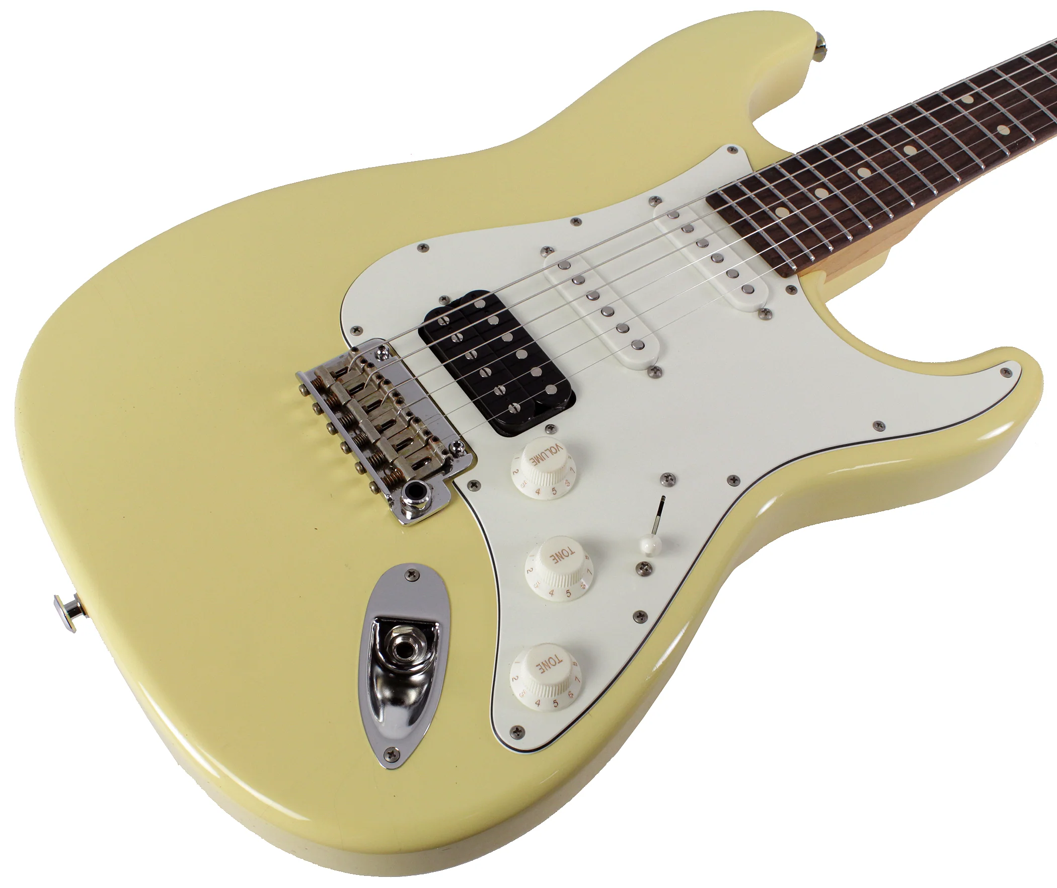 Suhr Classic S Antique Guitar, Vintage Yellow, Rosewood, HSS - Image 2