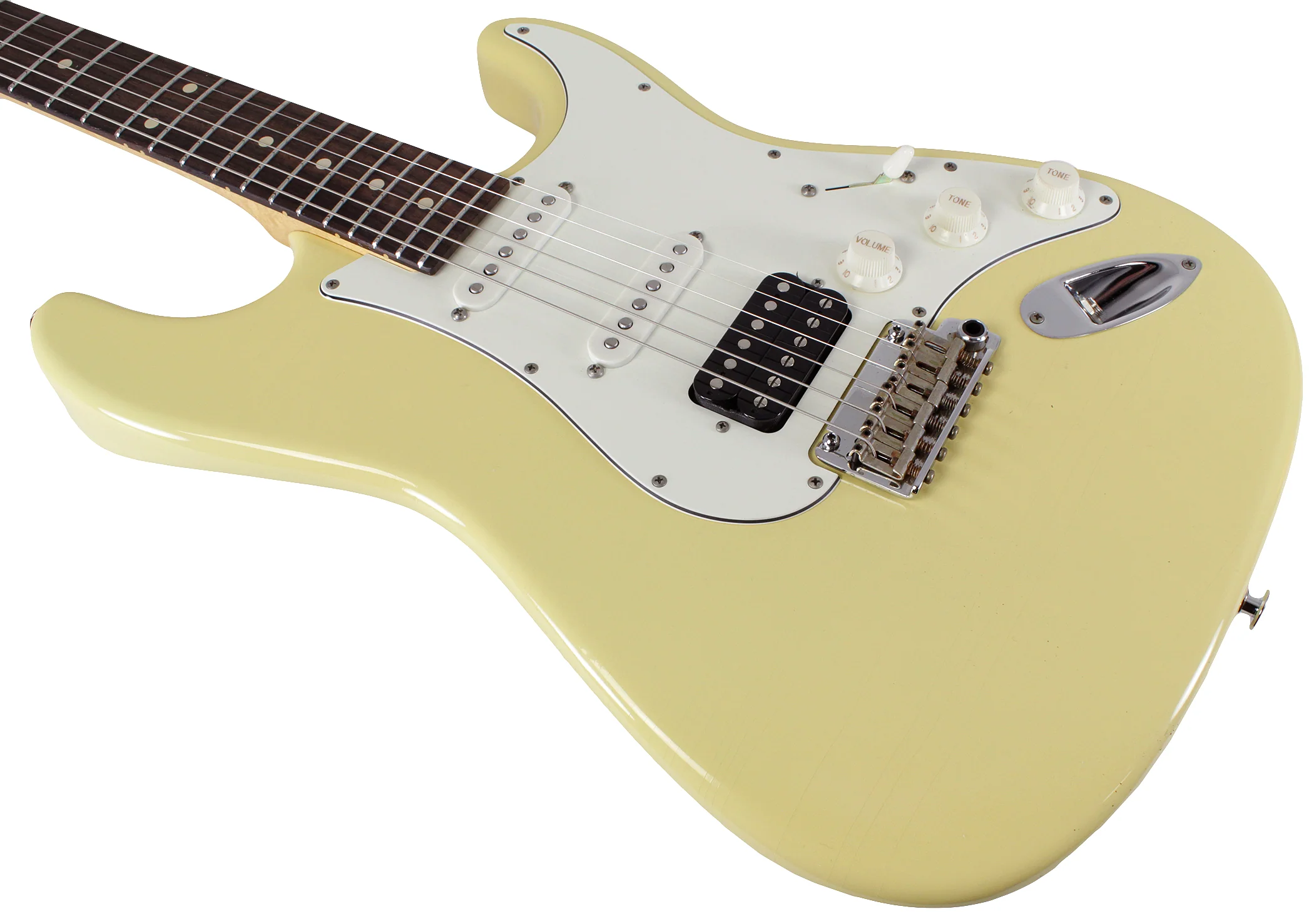 Suhr Classic S Antique Guitar, Vintage Yellow, Rosewood, HSS - Image 4