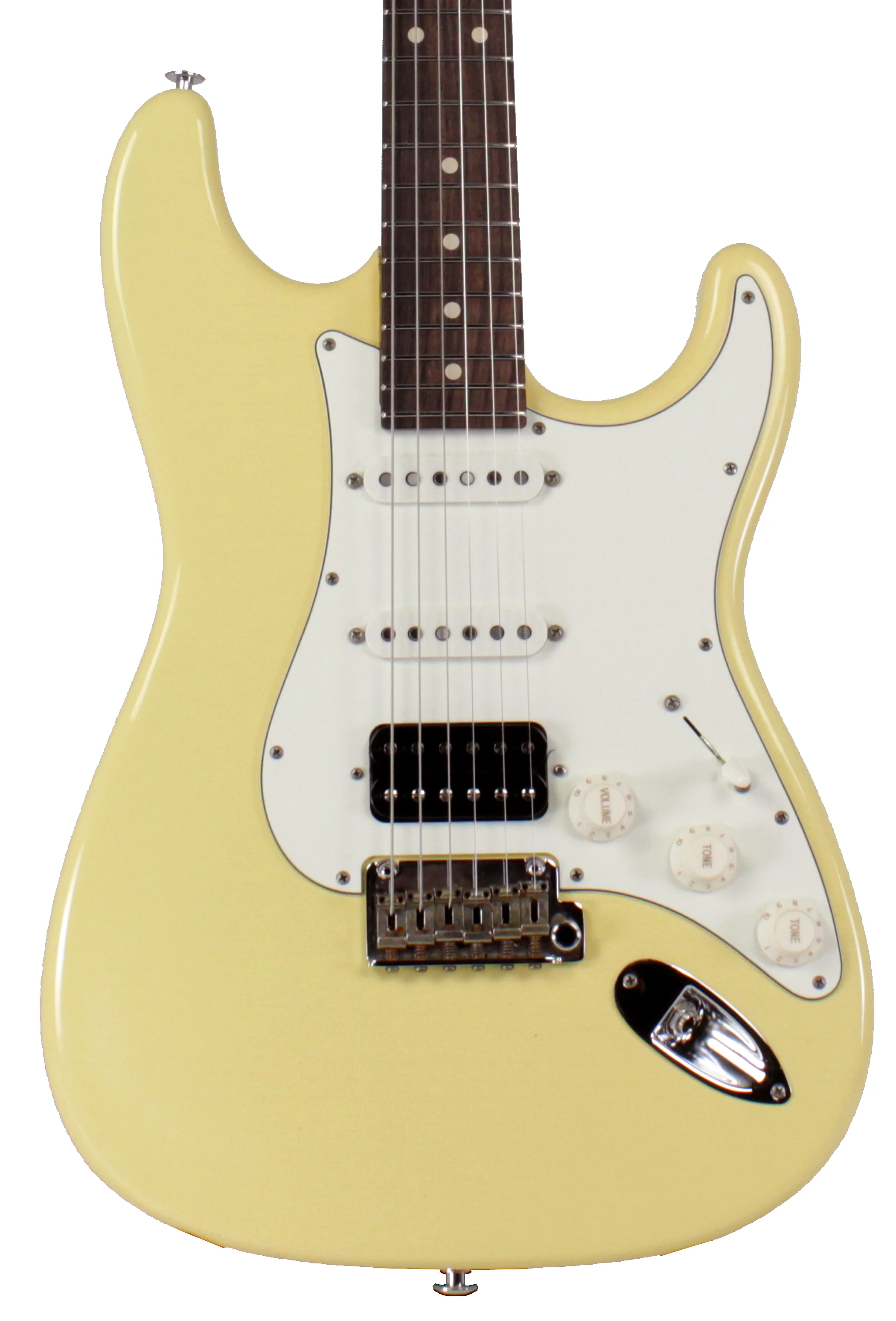 Suhr Classic S Antique Guitar, Vintage Yellow, Rosewood, HSS - Image 6