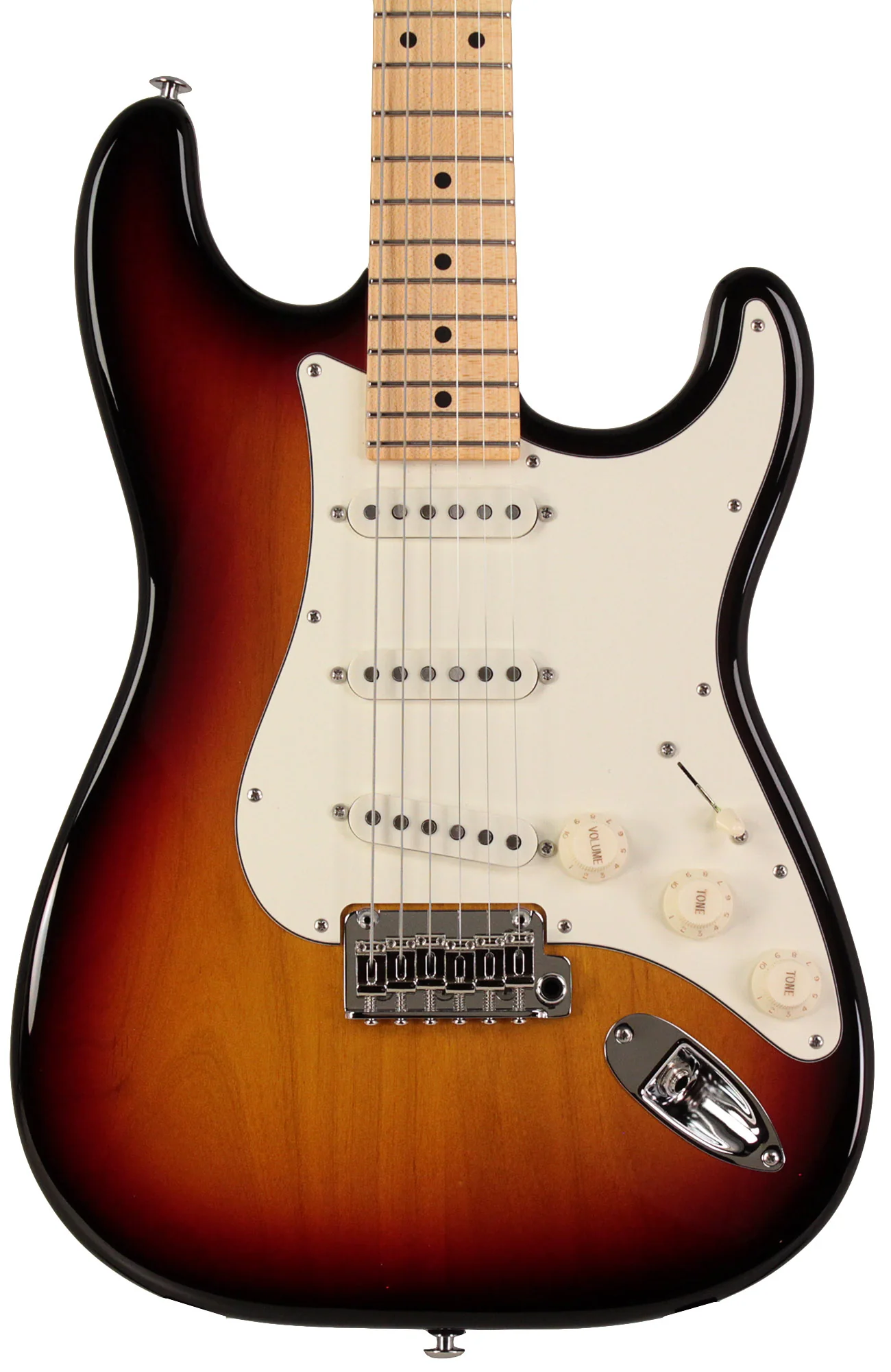 Suhr Classic S Guitar, 3 Tone Burst, Maple - Image 5