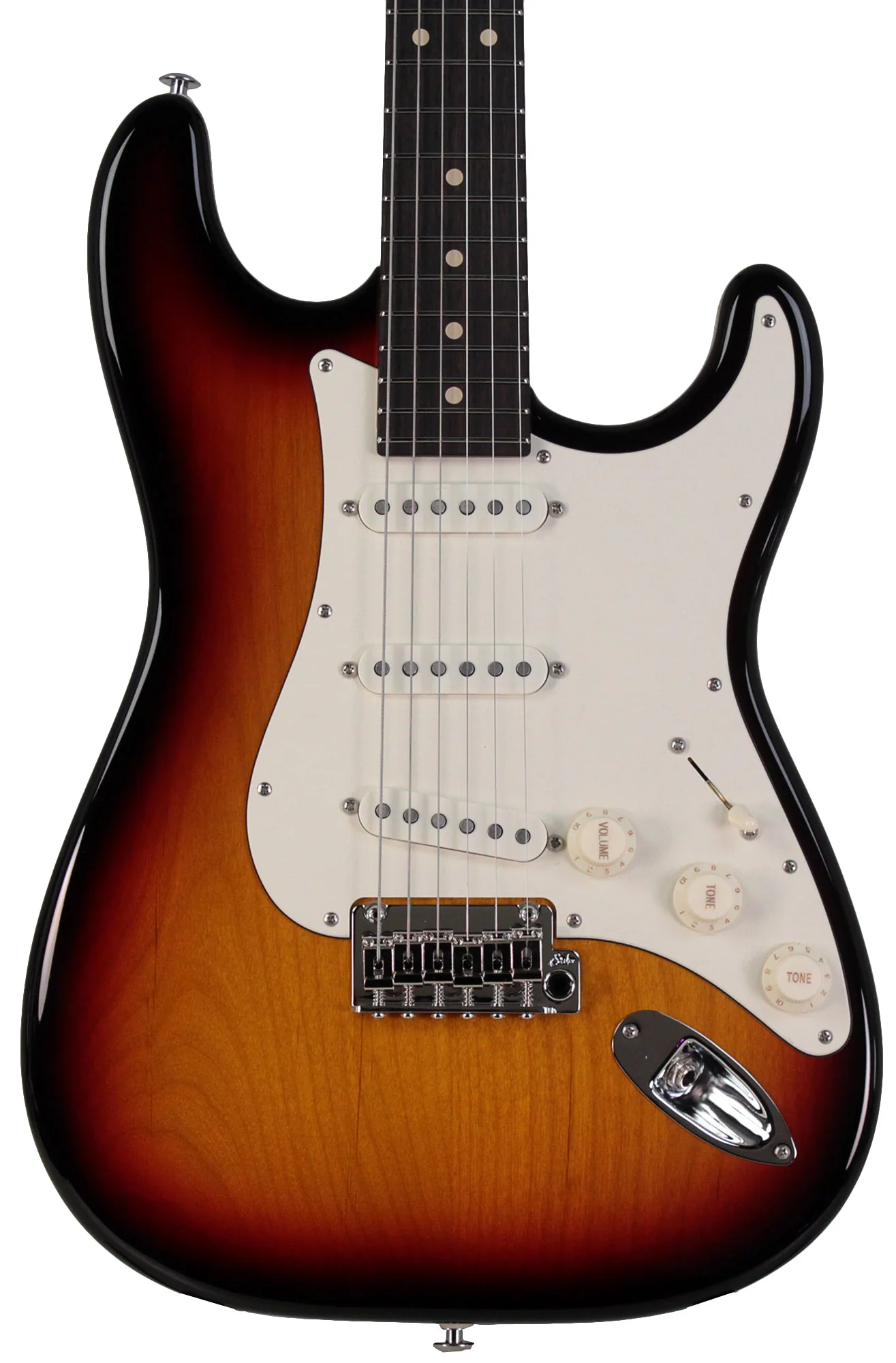 Suhr Classic S Guitar, 3 Tone Burst, Rosewood - Image 6