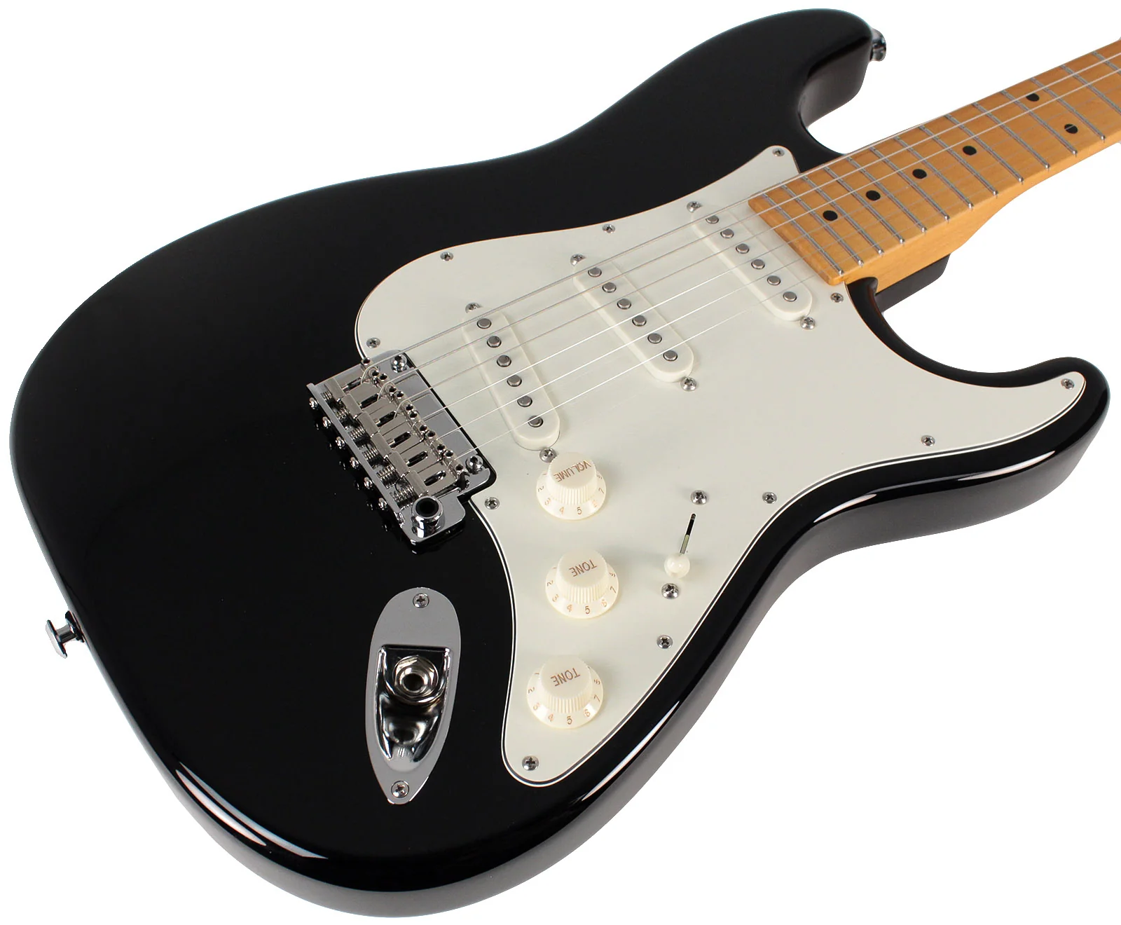 Suhr Classic S Guitar, Black, Maple - Image 2