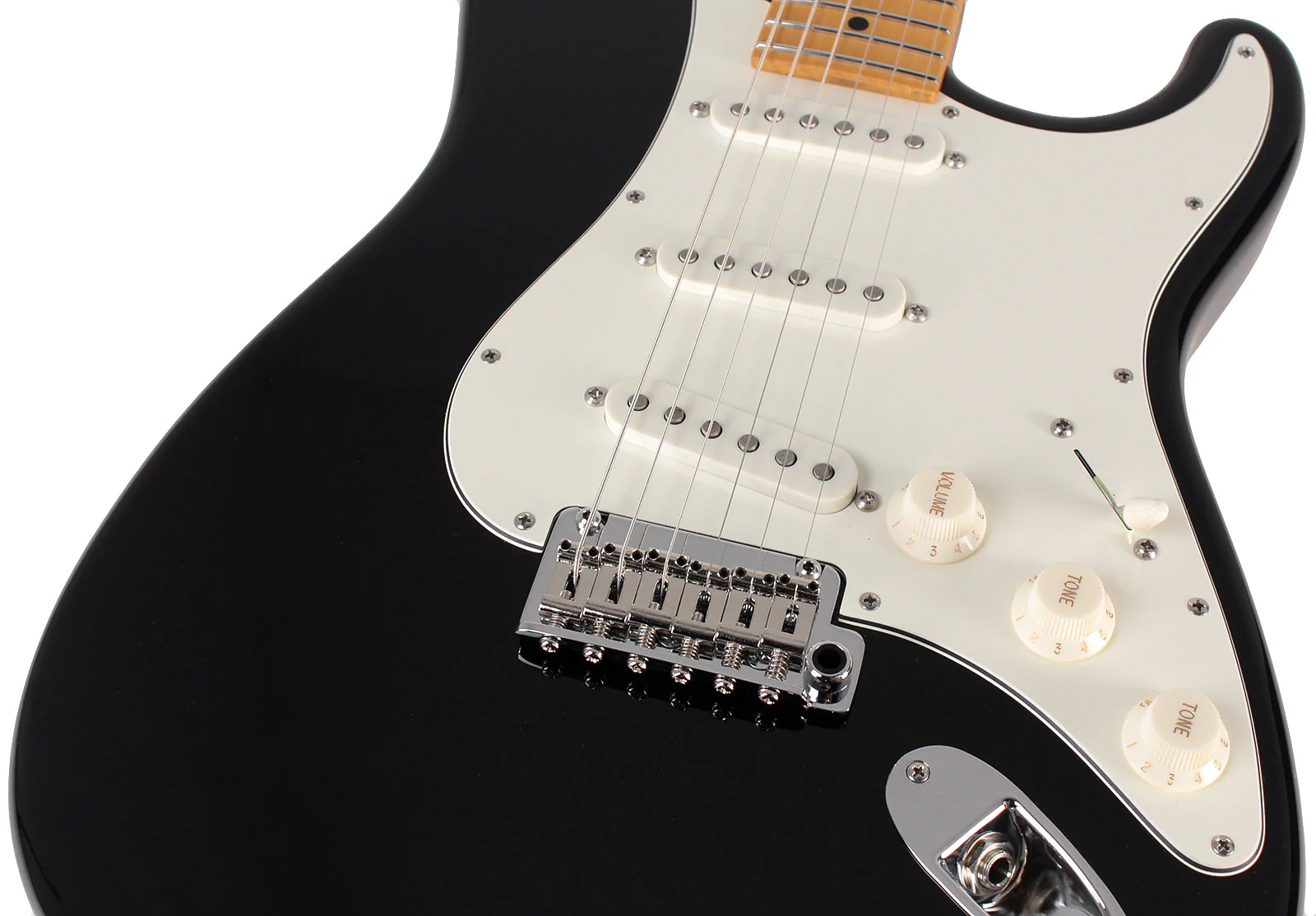 Suhr Classic S Guitar, Black, Maple - Image 3