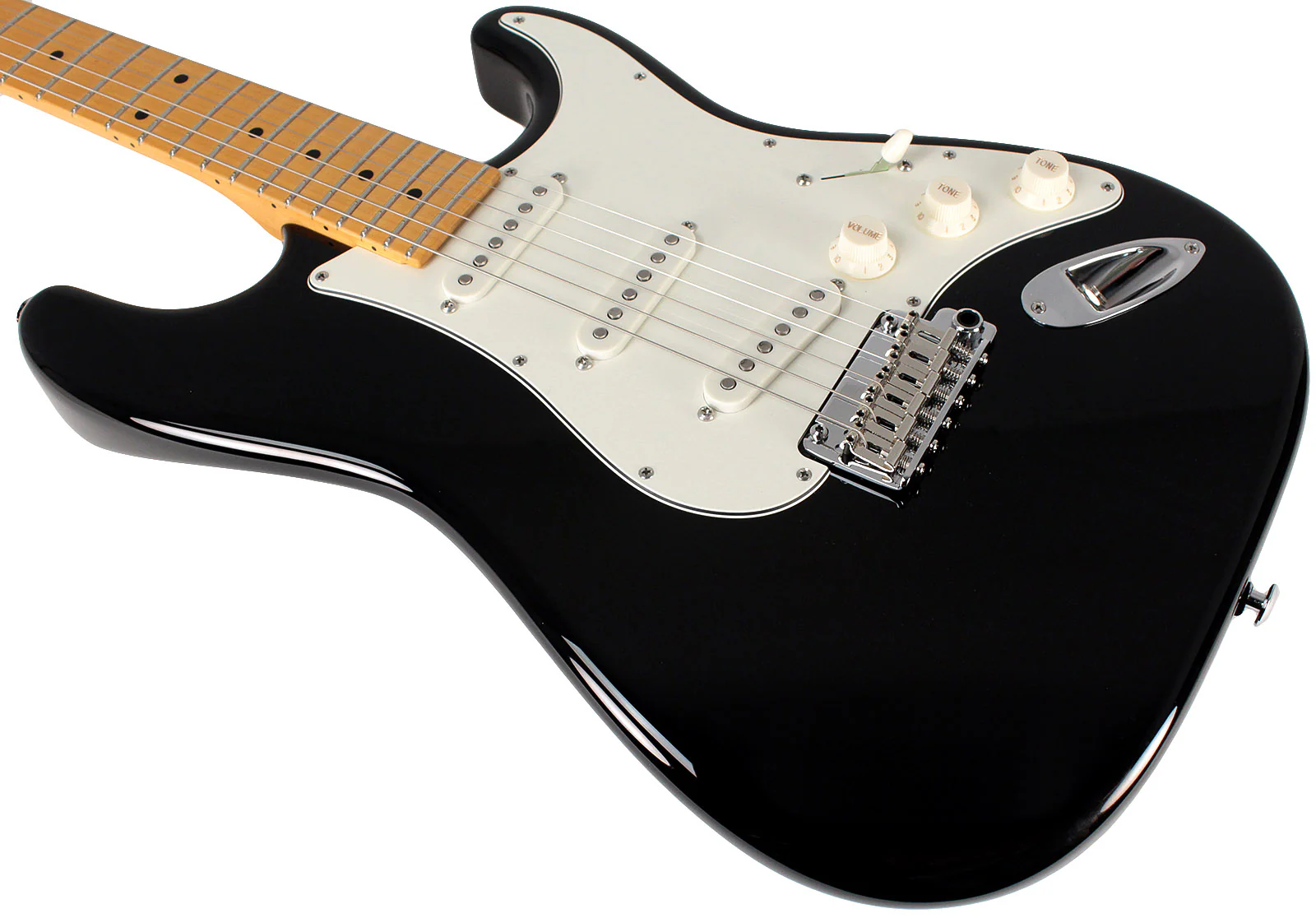 Suhr Classic S Guitar, Black, Maple - Image 4