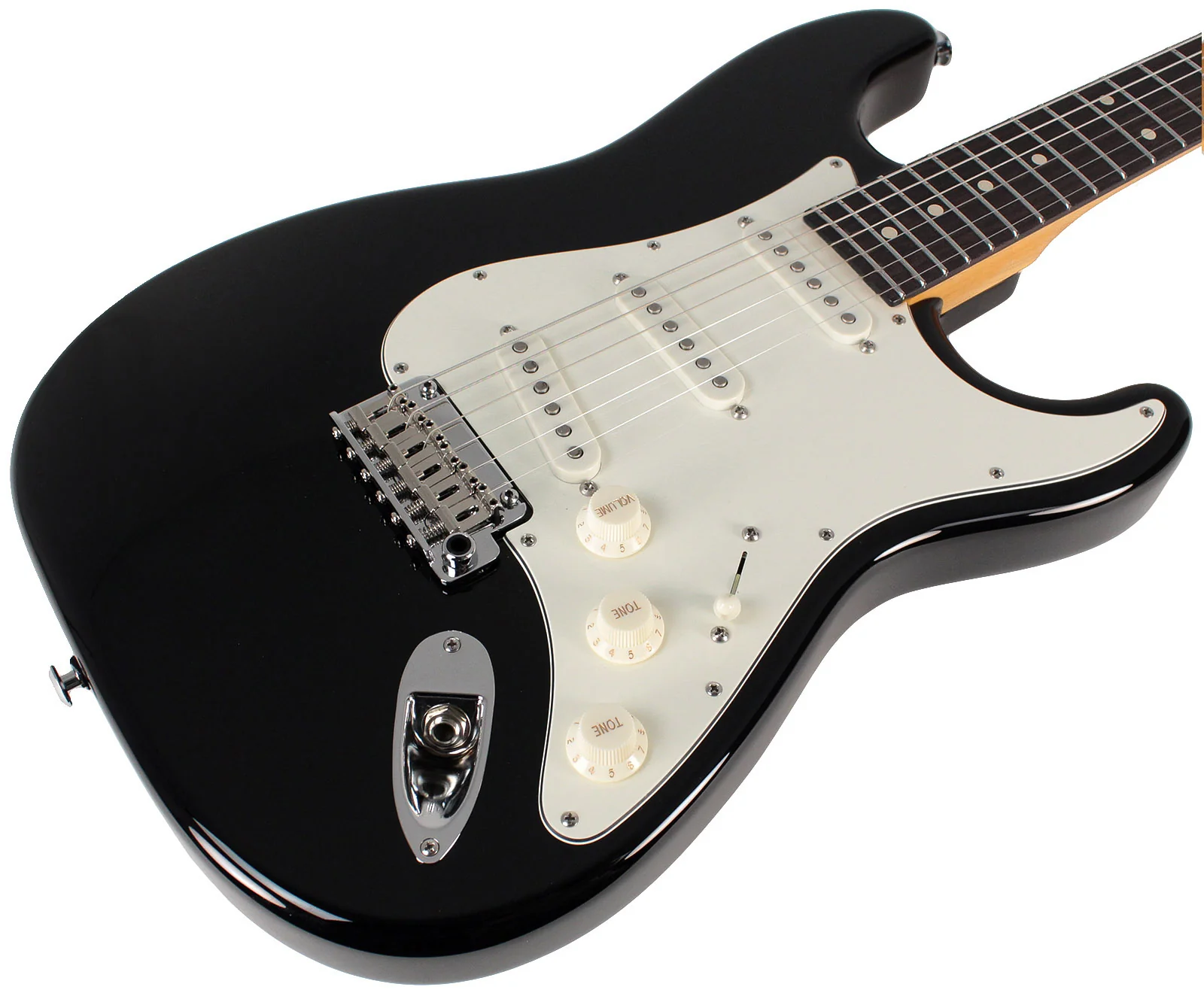 Suhr Classic S Guitar, Black, Rosewood - Image 2