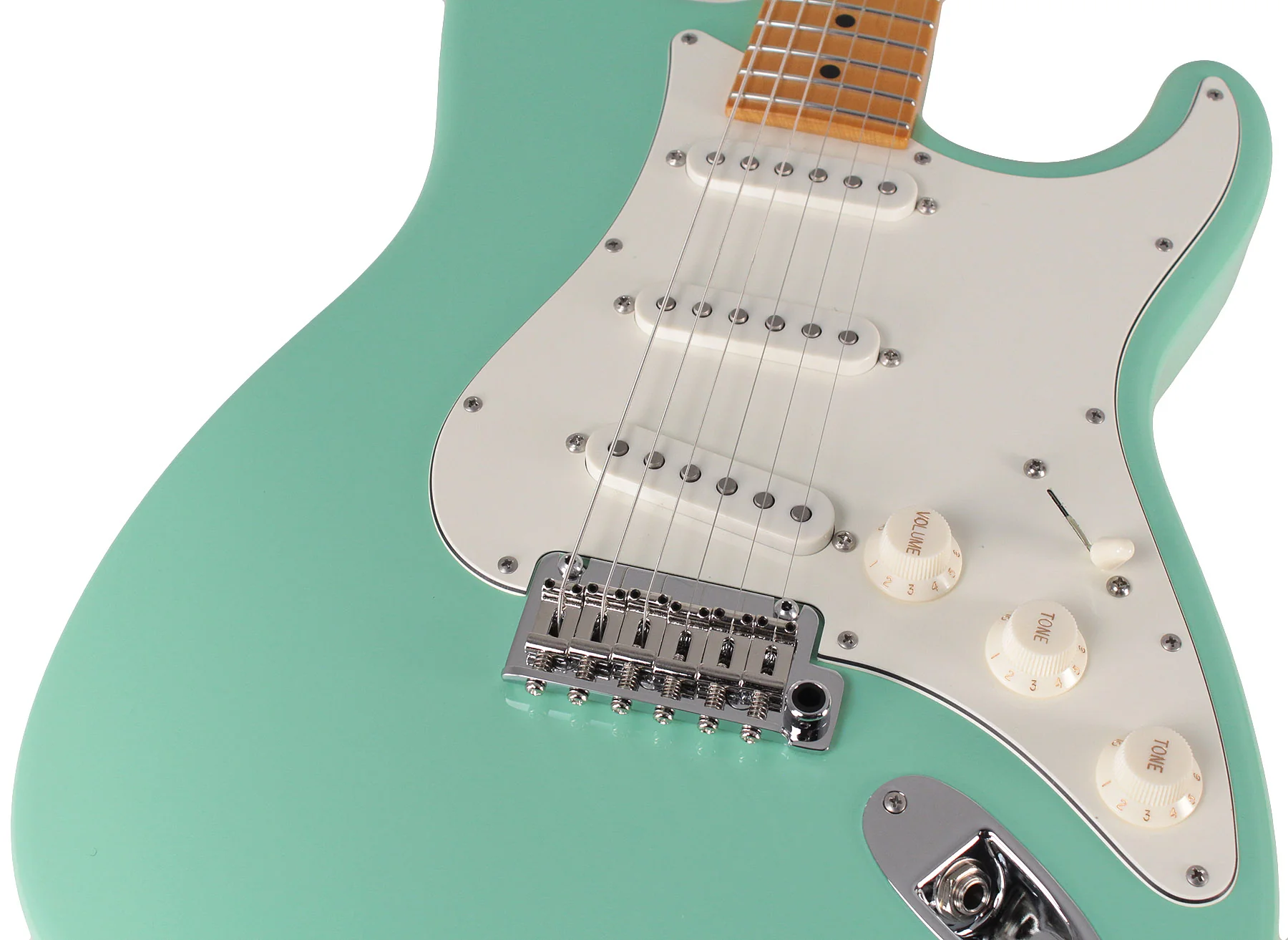 Suhr Classic S Guitar, Surf Green, Maple - Image 3