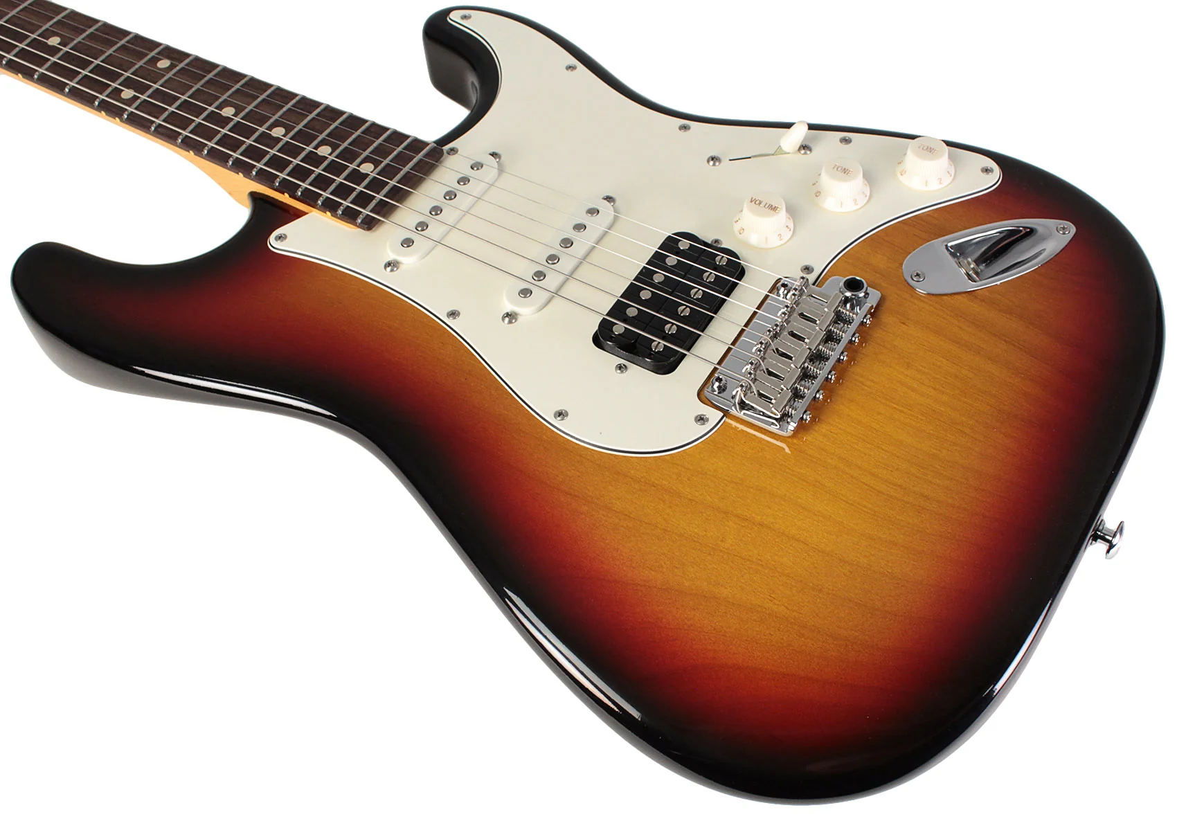 Suhr Classic S HSS Antique Guitar, 3-Tone Burst, Rosewood - Image 4