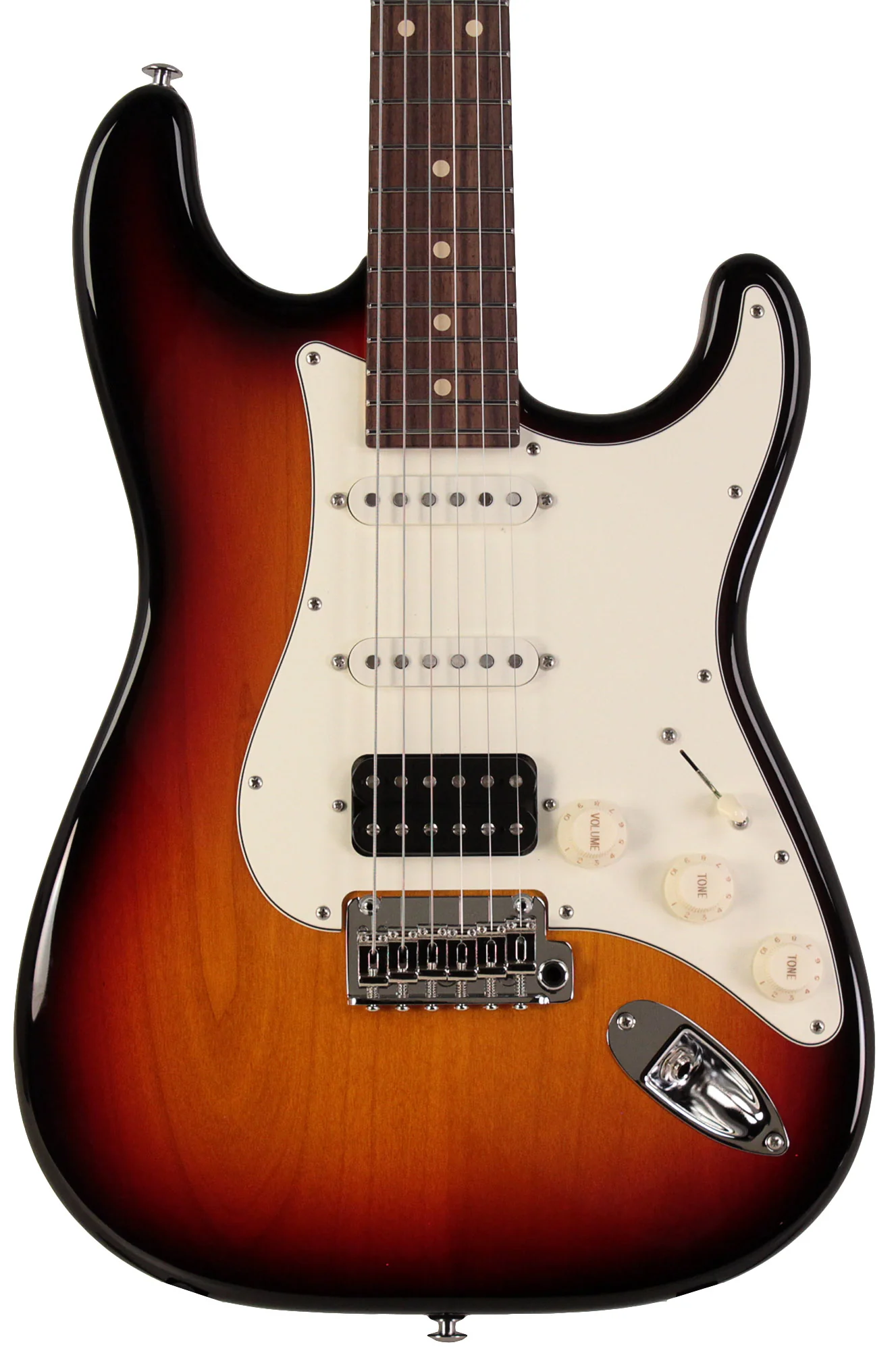 Suhr Classic S HSS Guitar, 3 Tone Burst, Rosewood - Image 5