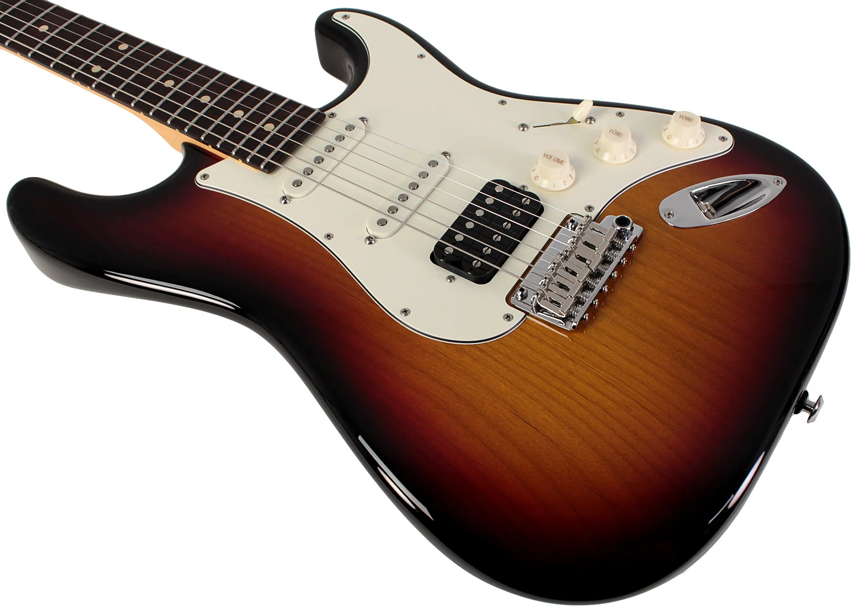 Suhr Classic S HSS Guitar, 3 Tone Burst, Rosewood - Image 4