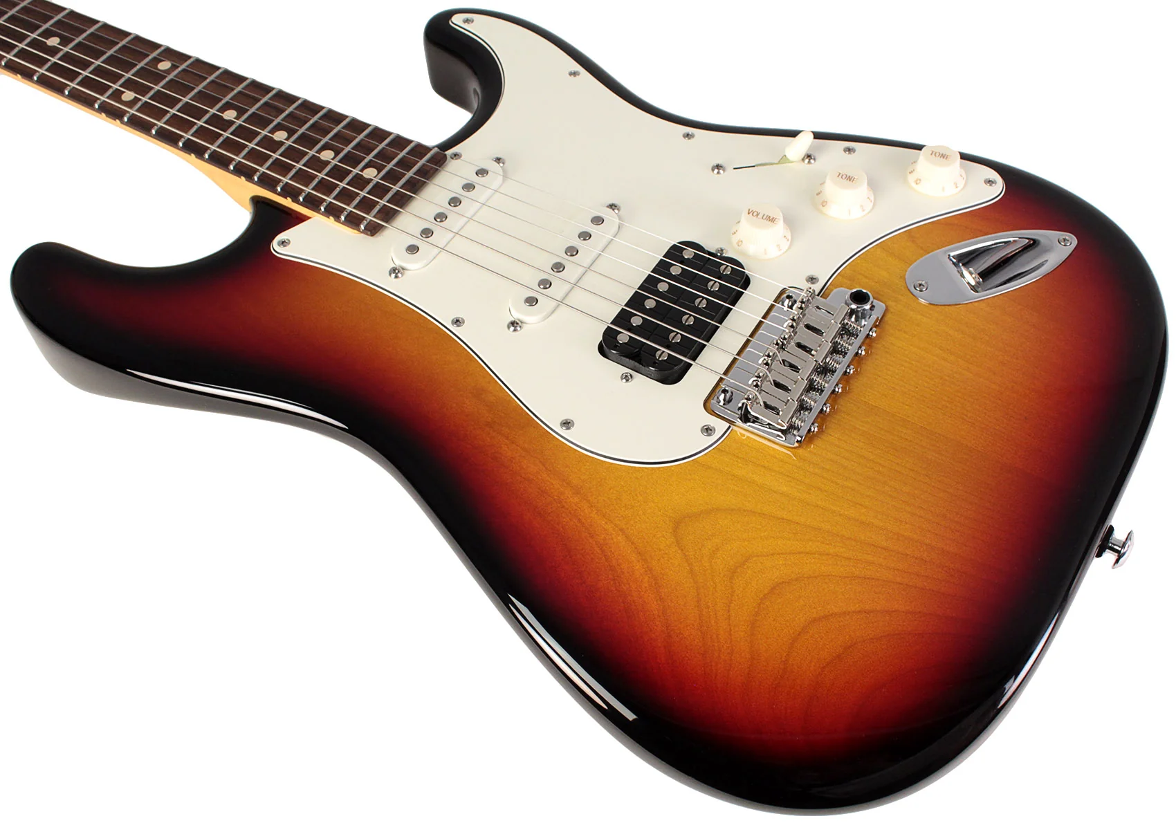 Suhr Classic S HSS Guitar, 3 Tone Burst, Rosewood - Image 4