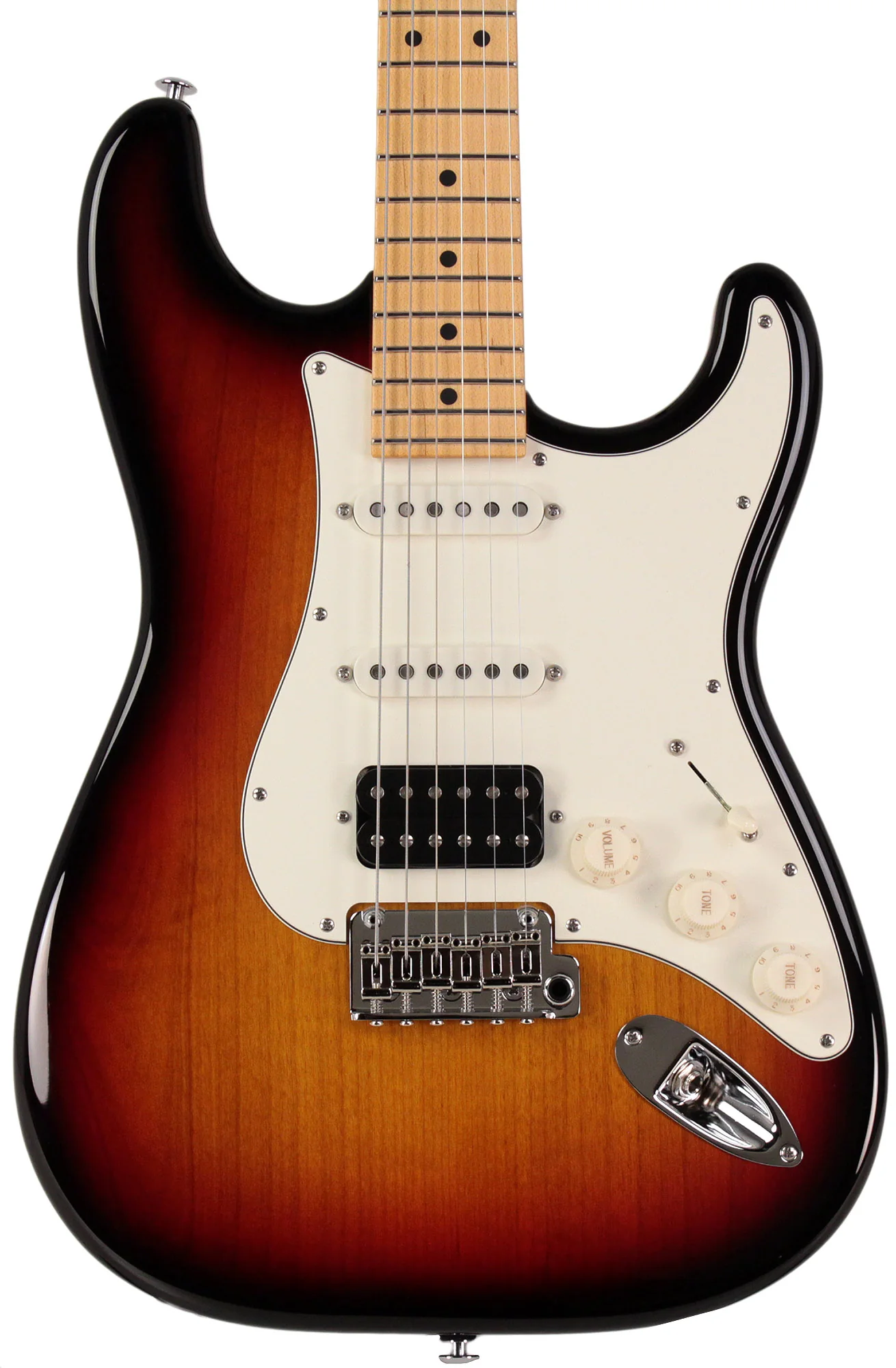 Suhr Classic S HSS Guitar, 3 Tone Burst, Maple - Image 6