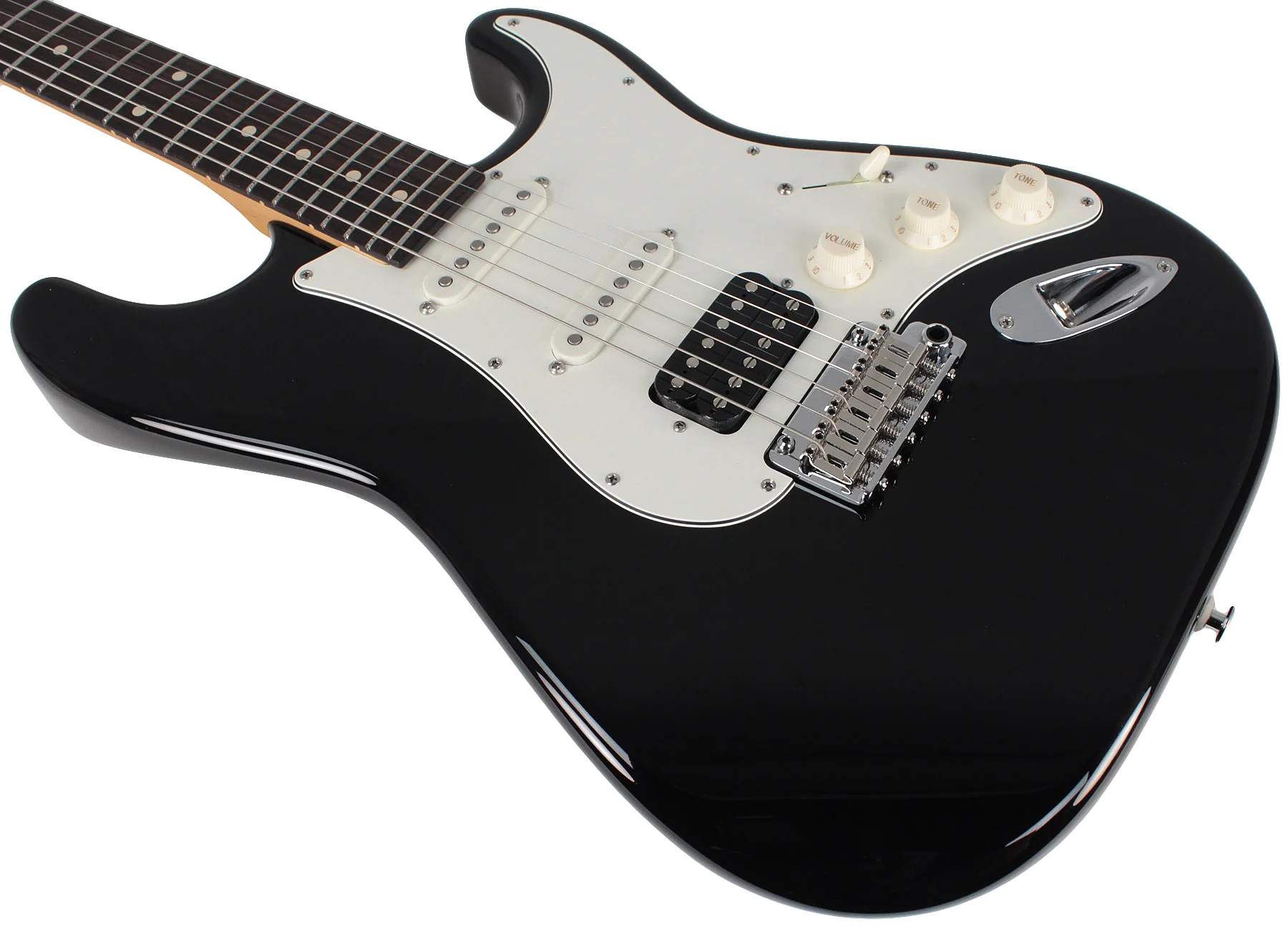 Suhr Classic S HSS Guitar, Black, Rosewood - Image 3