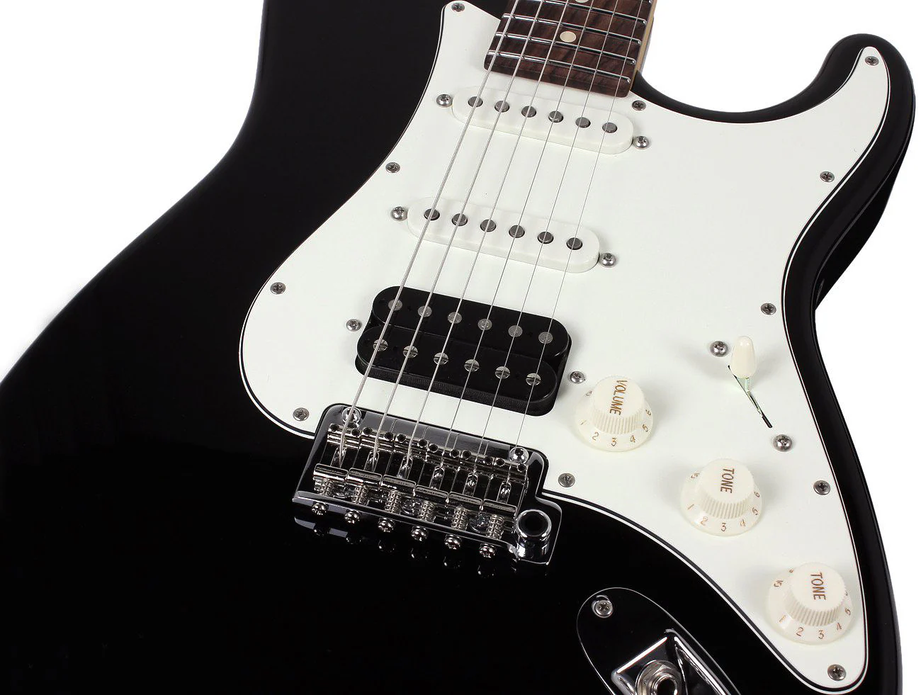 Suhr Classic S HSS Guitar, Black, Rosewood - Image 3