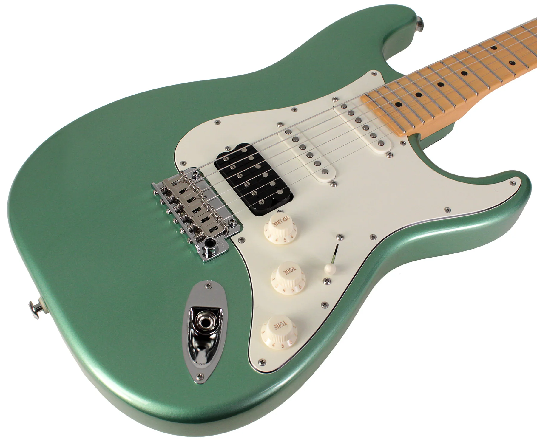 Suhr Classic S HSS Guitar, Cactus Green Metallic, Maple - Image 2