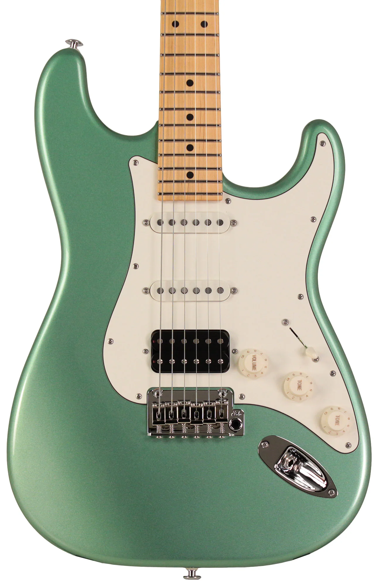 Suhr Classic S HSS Guitar, Cactus Green Metallic, Maple - Image 6