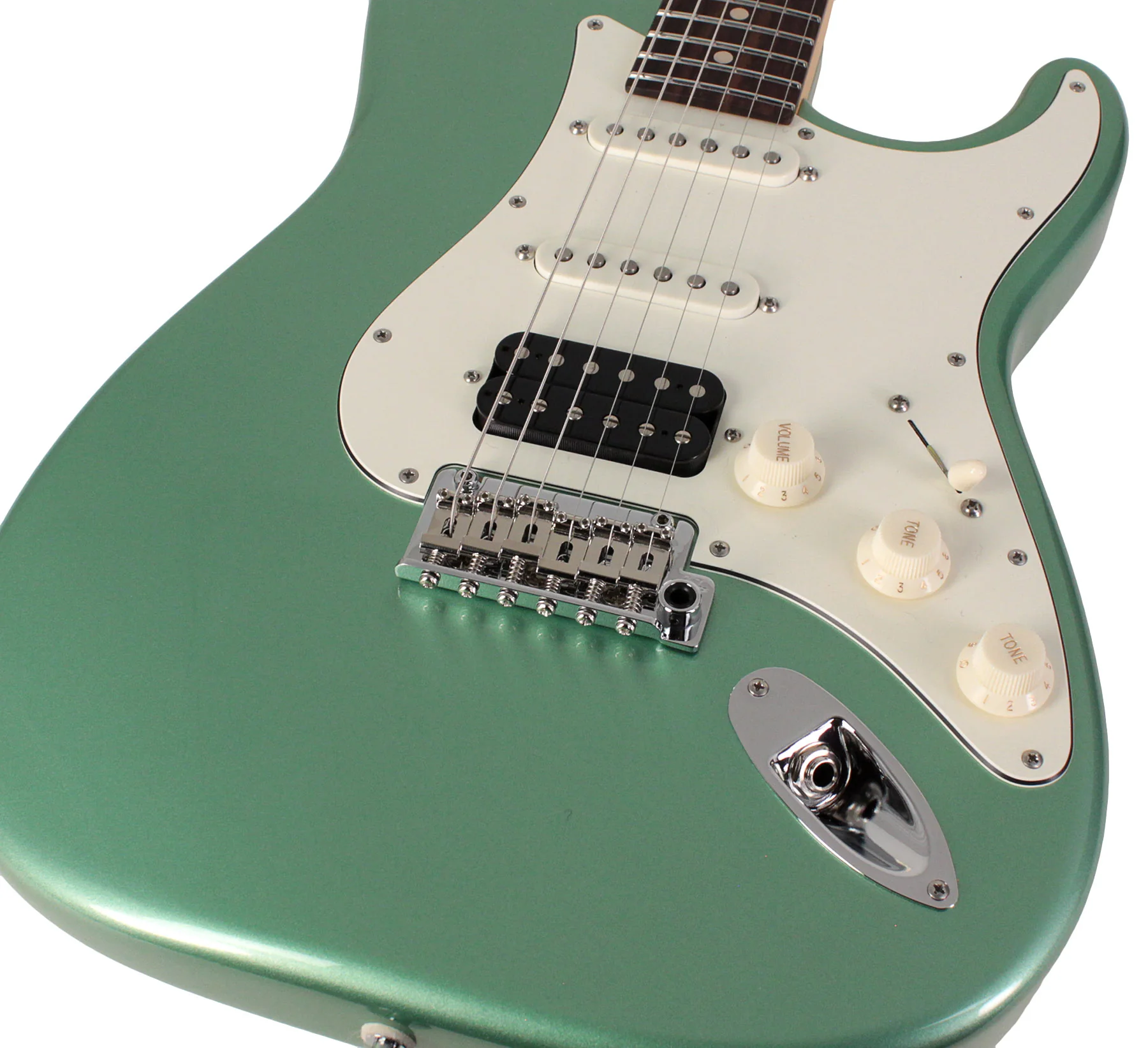 Suhr Classic S HSS Guitar, Cactus Green Metallic, Rosewood - Image 3
