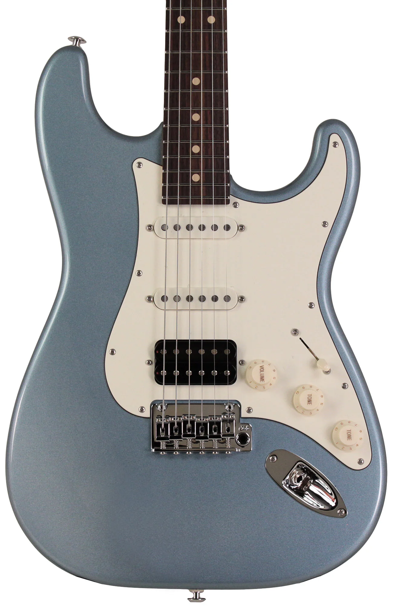 Suhr Classic S HSS Guitar, Ice Blue Metallic, Rosewood - Image 8