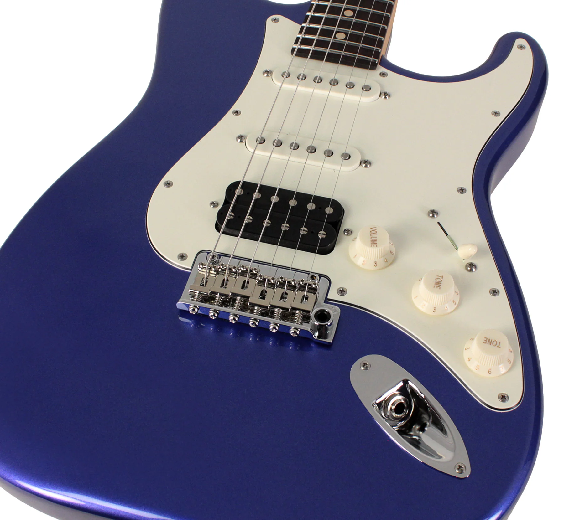 Suhr Classic S HSS Guitar, Indigo Metallic, Rosewood - Image 3