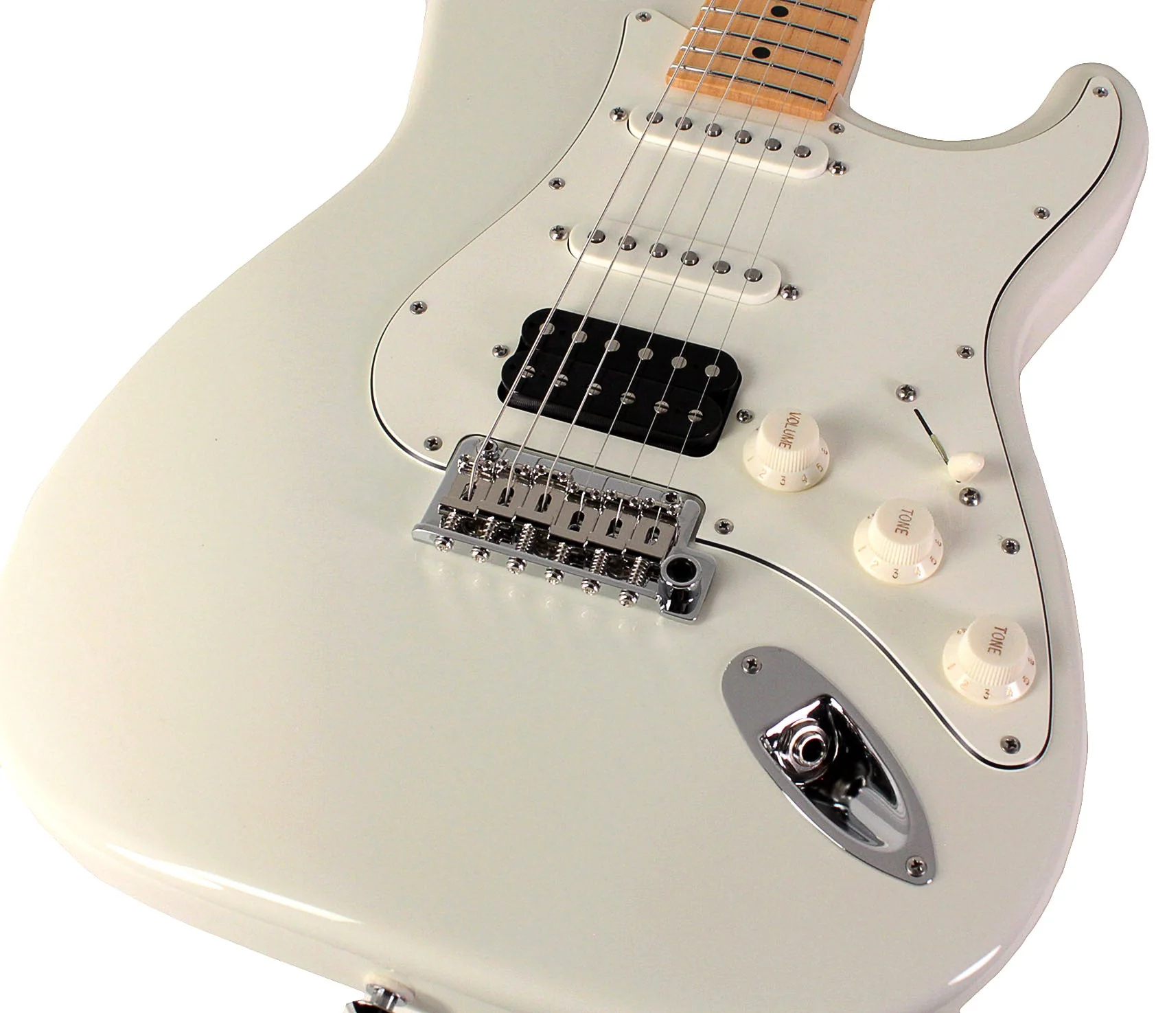 Suhr Classic S HSS Guitar, Olympic White, Maple - Image 3
