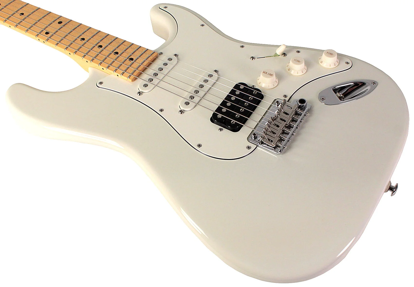Suhr Classic S HSS Guitar, Olympic White, Maple - Image 4