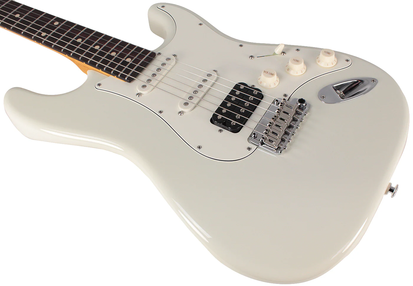 Suhr Classic S HSS Guitar, Olympic White, Rosewood - Image 4