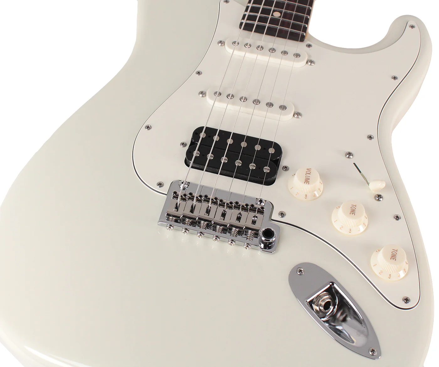 Suhr Classic S HSS Guitar, Olympic White, Rosewood - Image 3