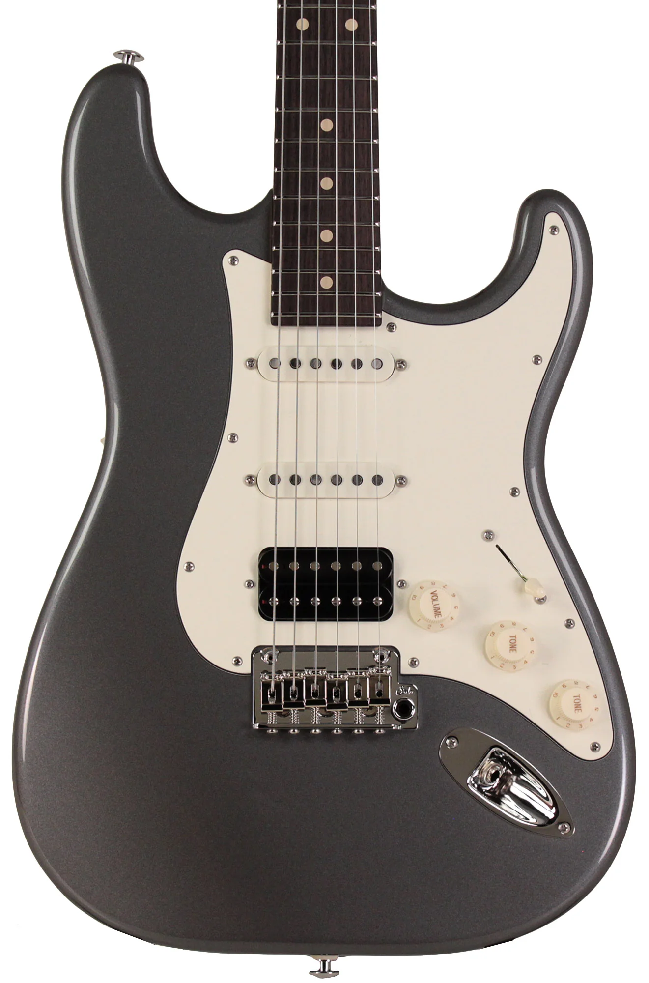 Suhr Classic S HSS Guitar, Pewter Metallic, Rosewood - Image 6