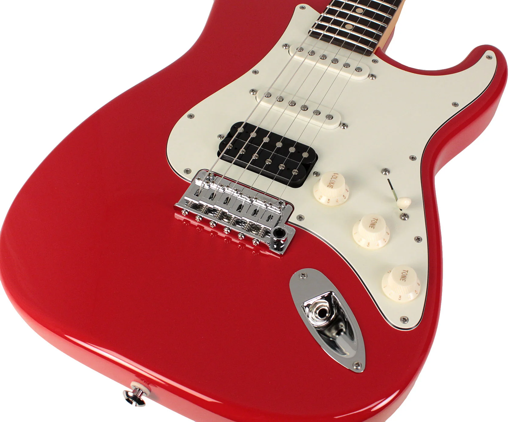 Suhr Classic S HSS Guitar, Porsche Red, Rosewood - Image 3
