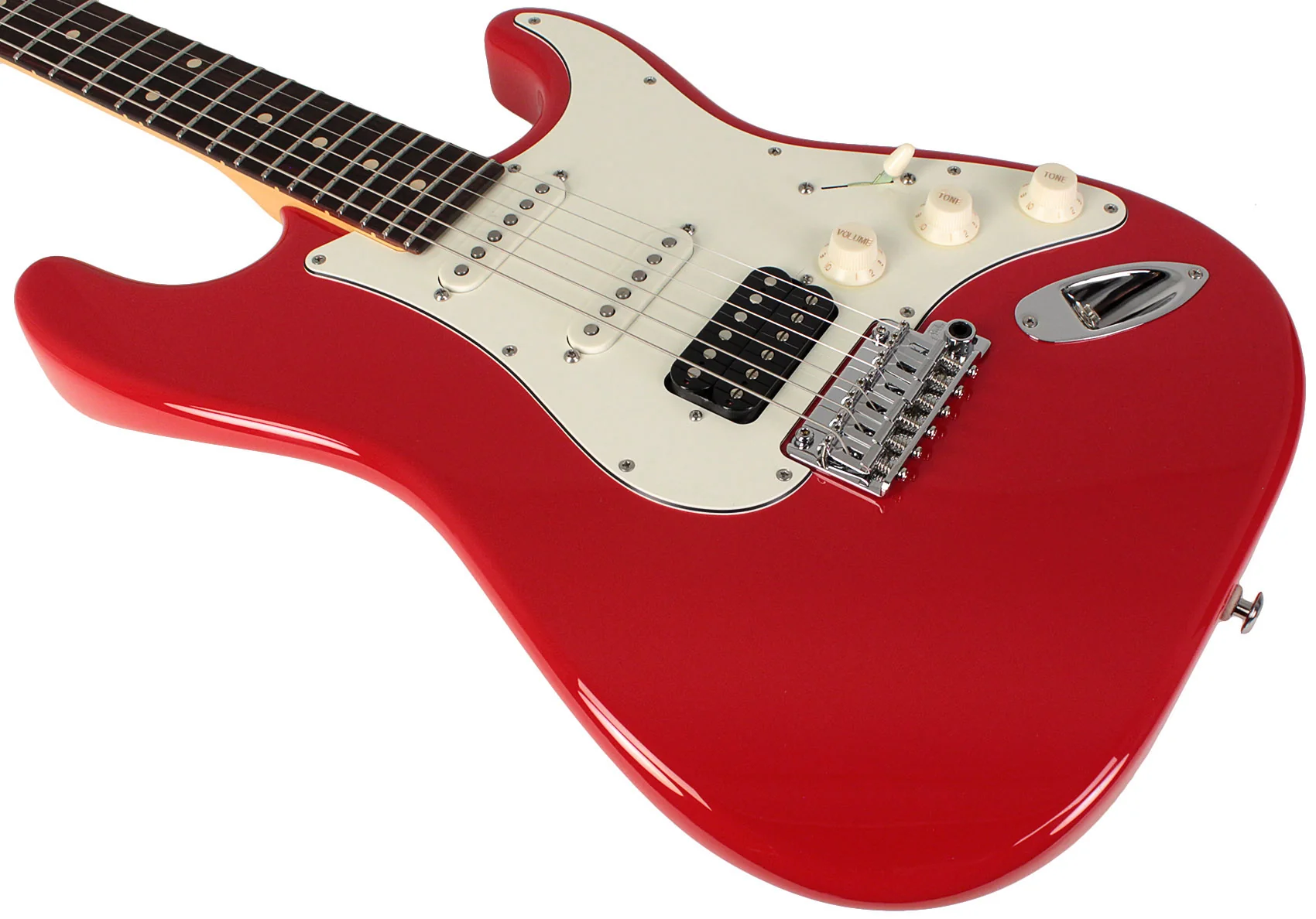 Suhr Classic S HSS Guitar, Porsche Red, Rosewood - Image 4