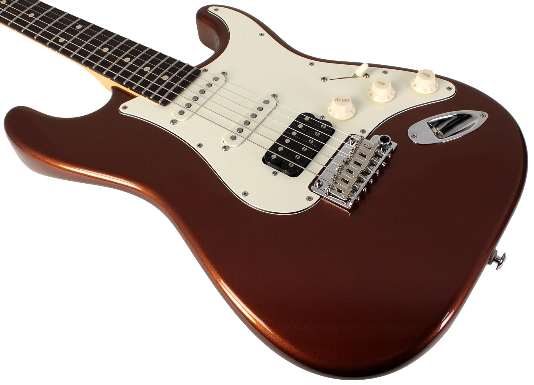 Suhr Classic S HSS Guitar, Root Beer Metallic, Rosewood - Image 4