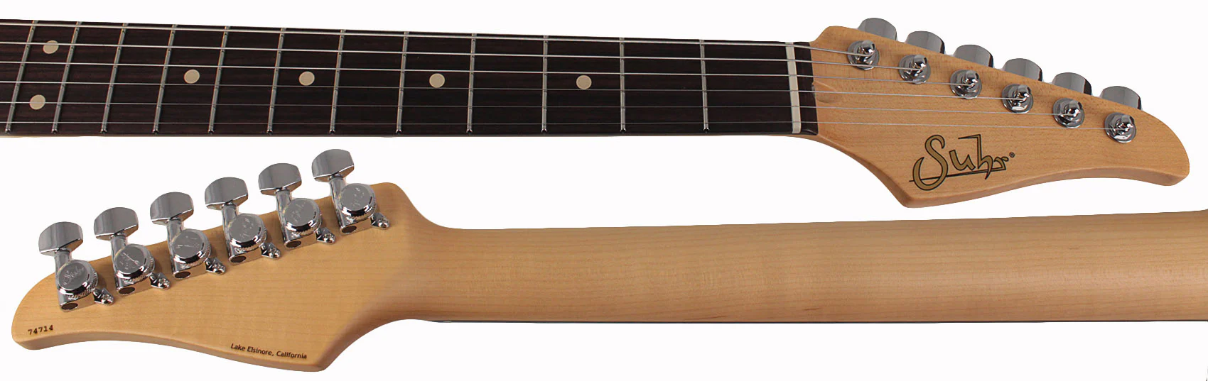 Suhr Classic S HSS Guitar, Vintage Yellow, Rosewood - Image 7